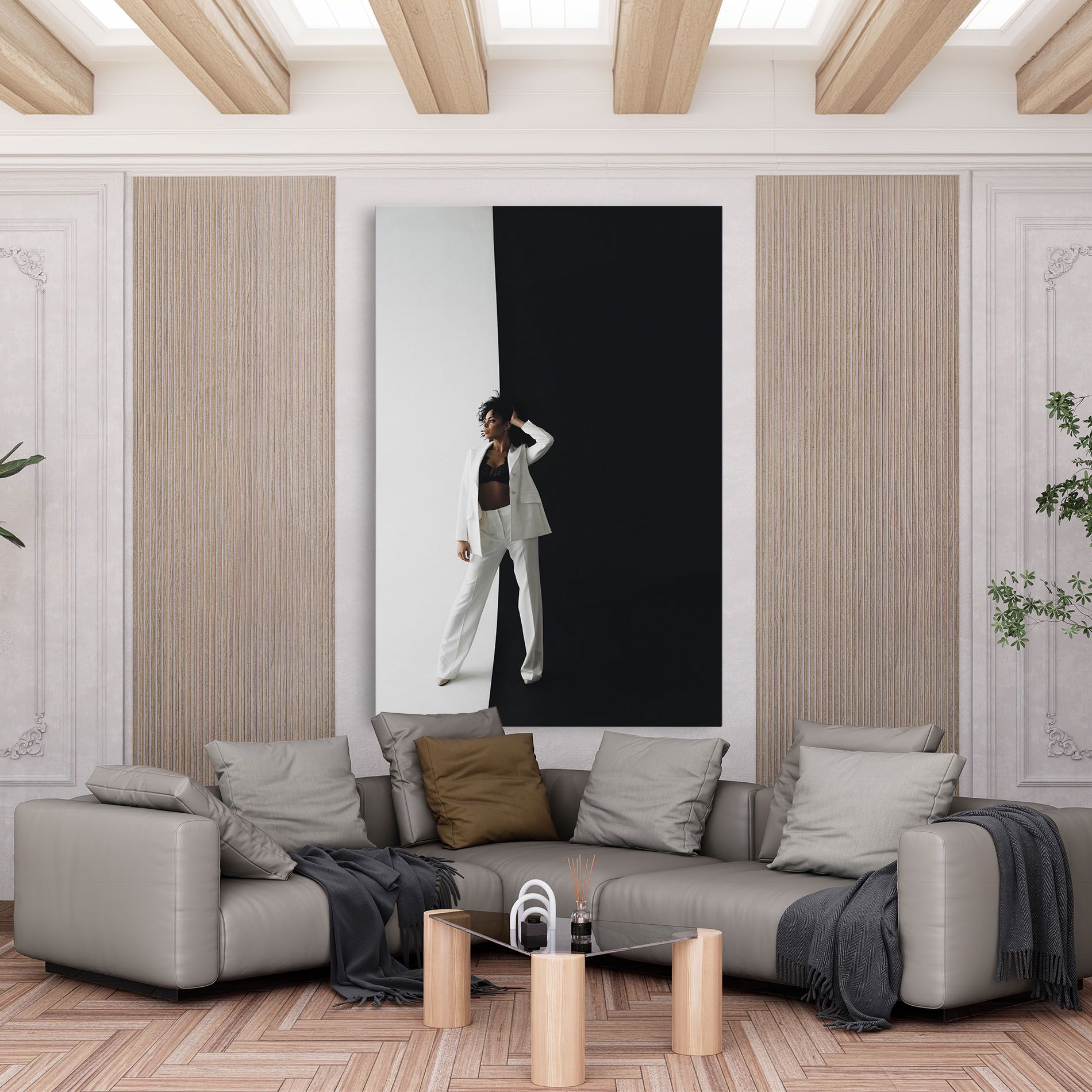 African Girl White Outfit mockup 6