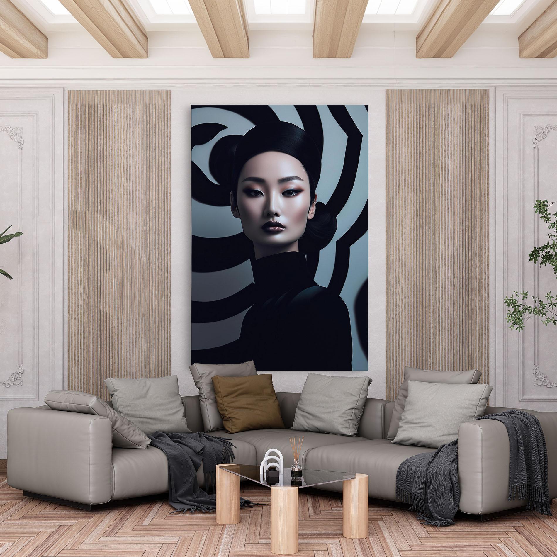 Leinwandbild Asiatic Black Outfit mockup 6