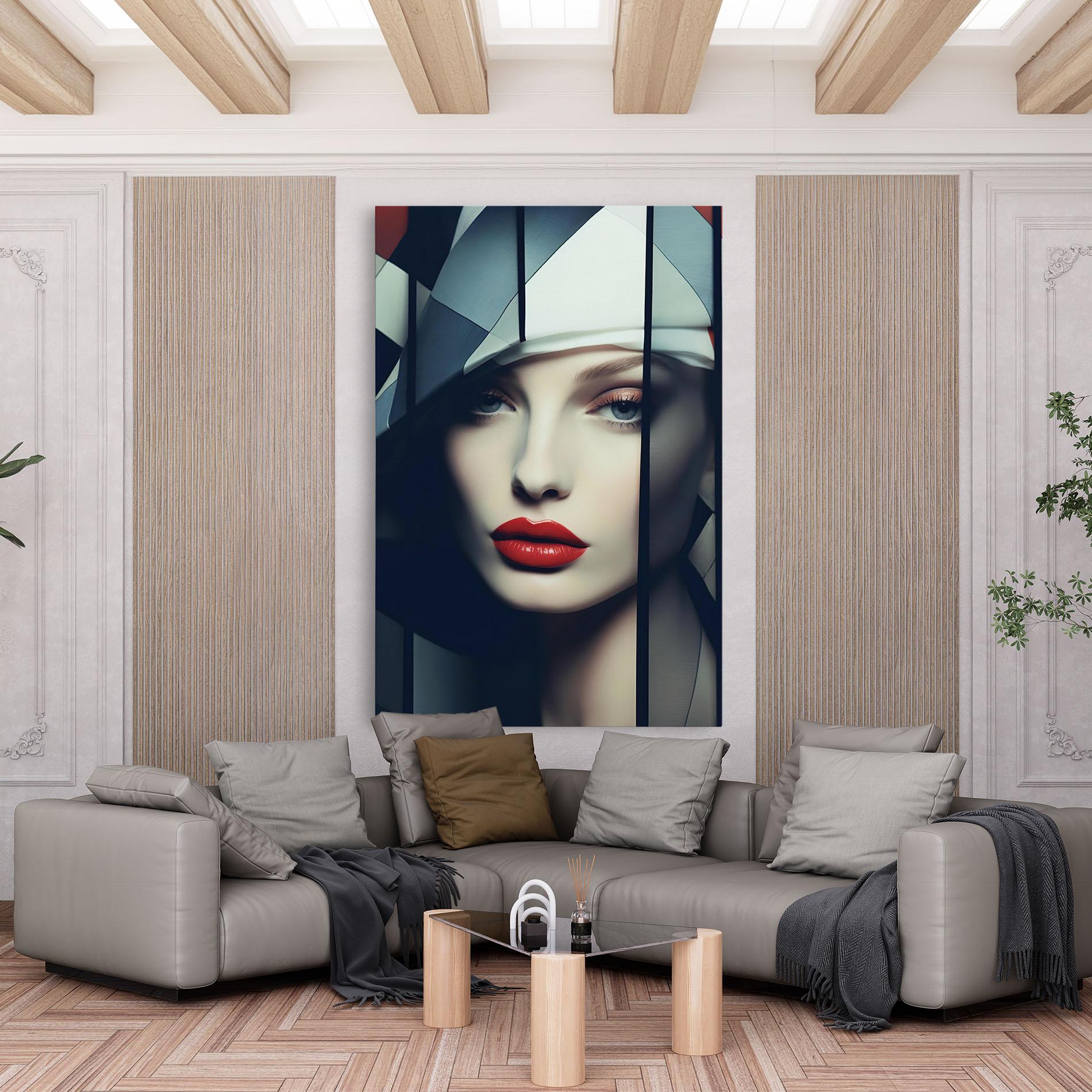 Leinwandbild Big Juicy Lips Woman mockup 6