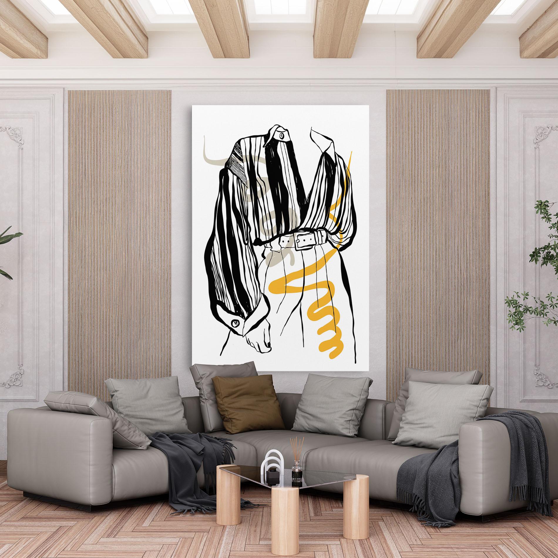 Leinwandbild Modern Outfit Line mockup 6