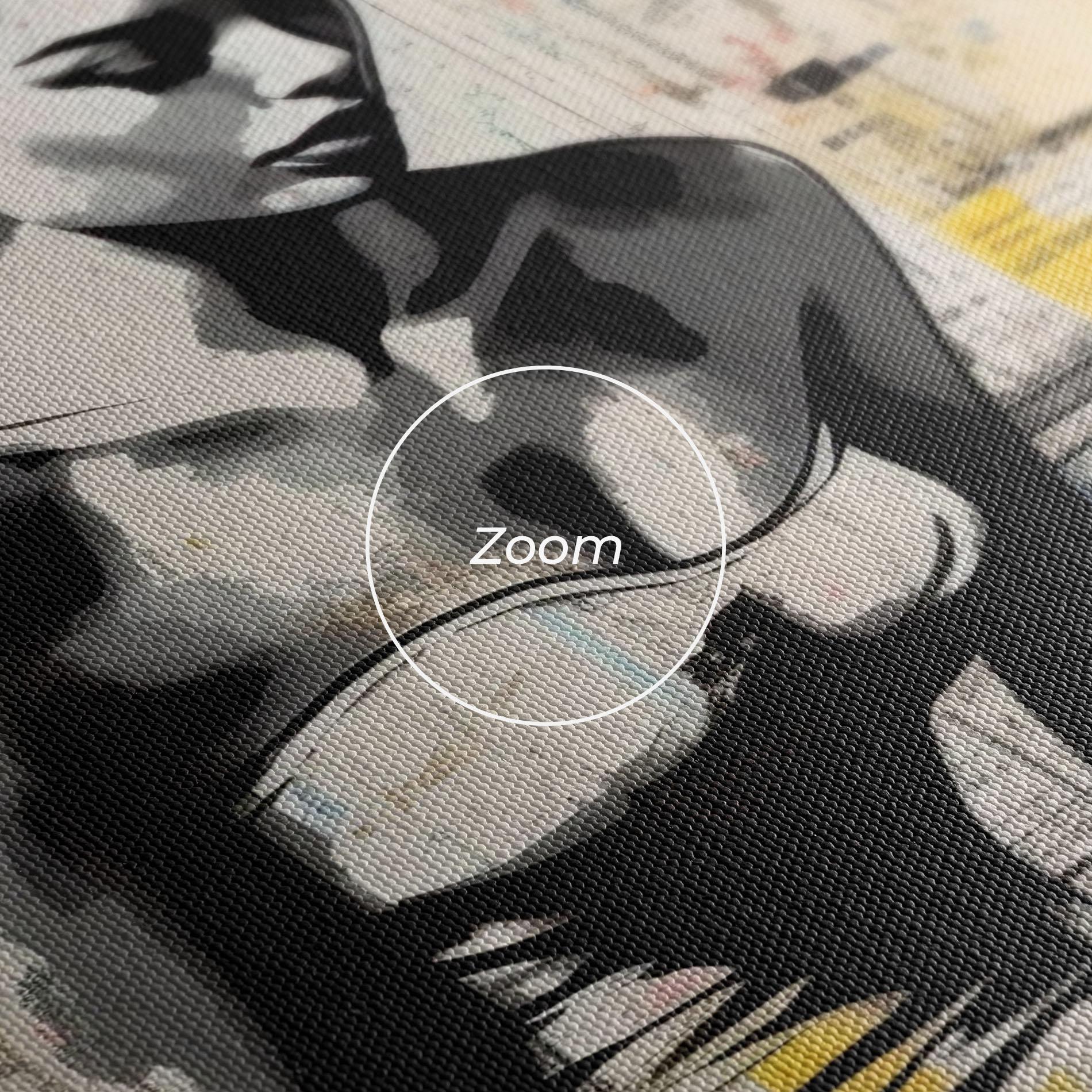 Leinwandbild Newspaper Painting Girl mockup 3