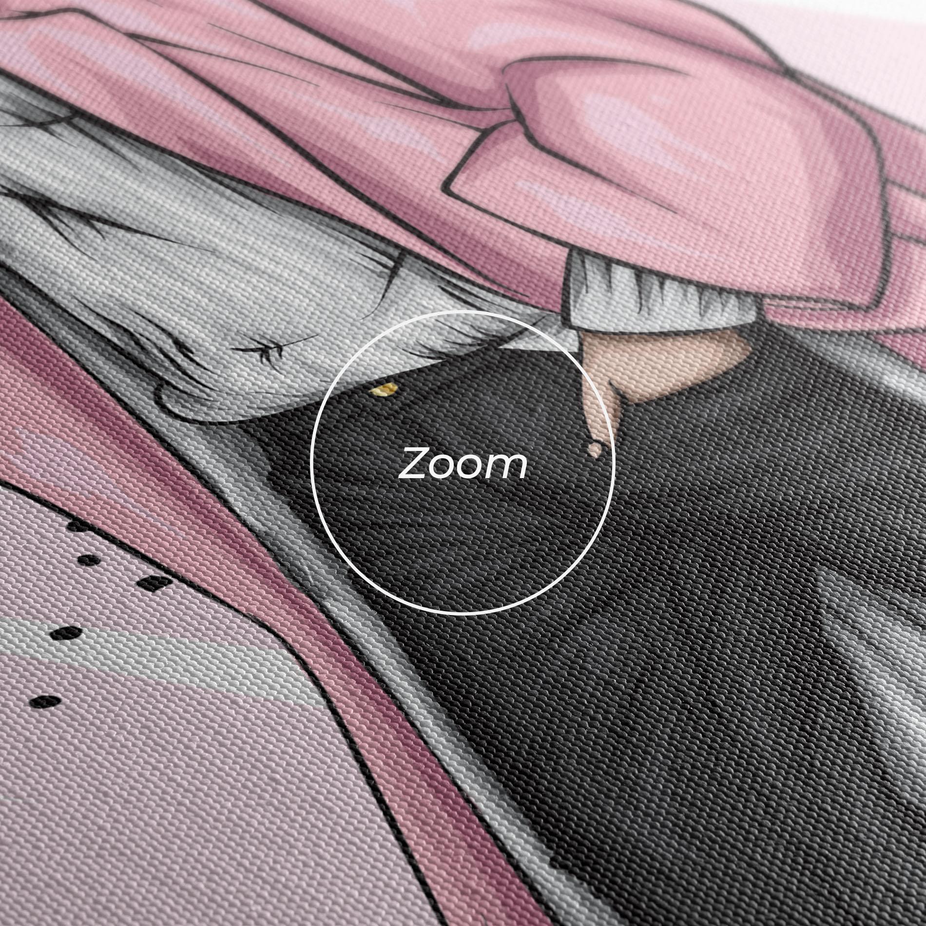 Leinwandbild Pink Coat Woman mockup 3