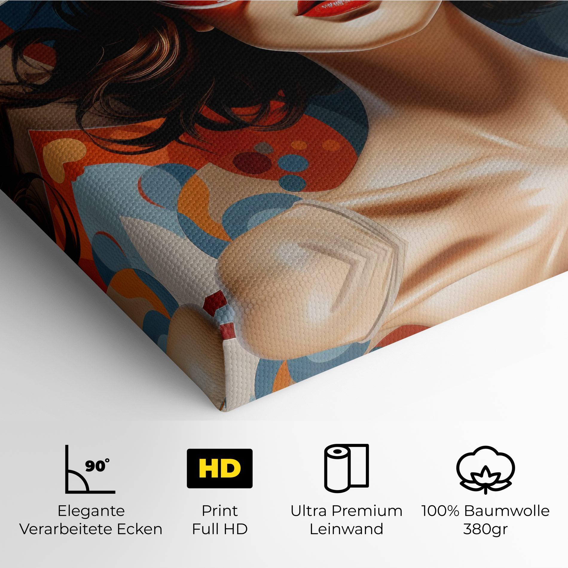 Leinwandbild Big Glasses Woman mockup 4