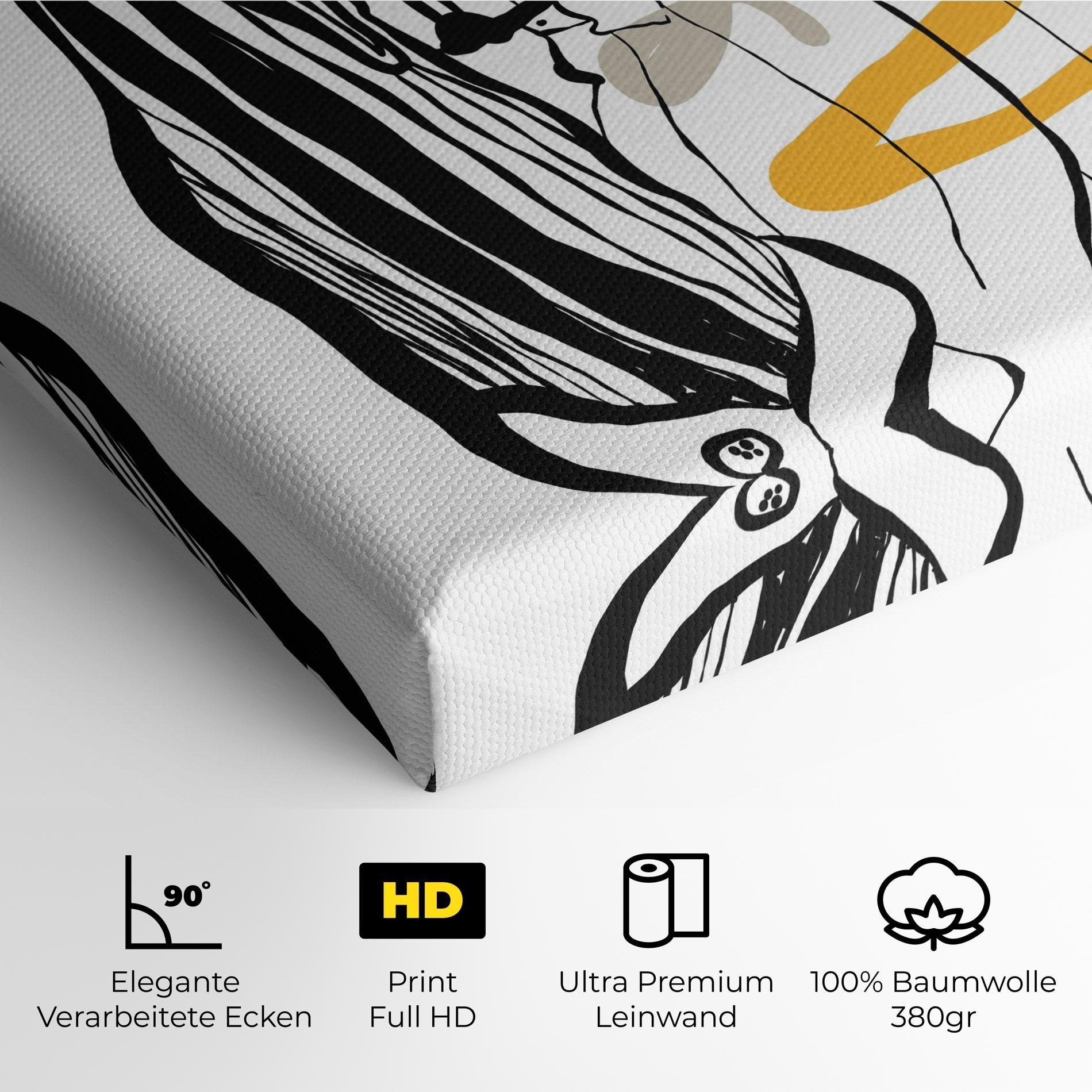 Leinwandbild Modern Outfit Line mockup 4