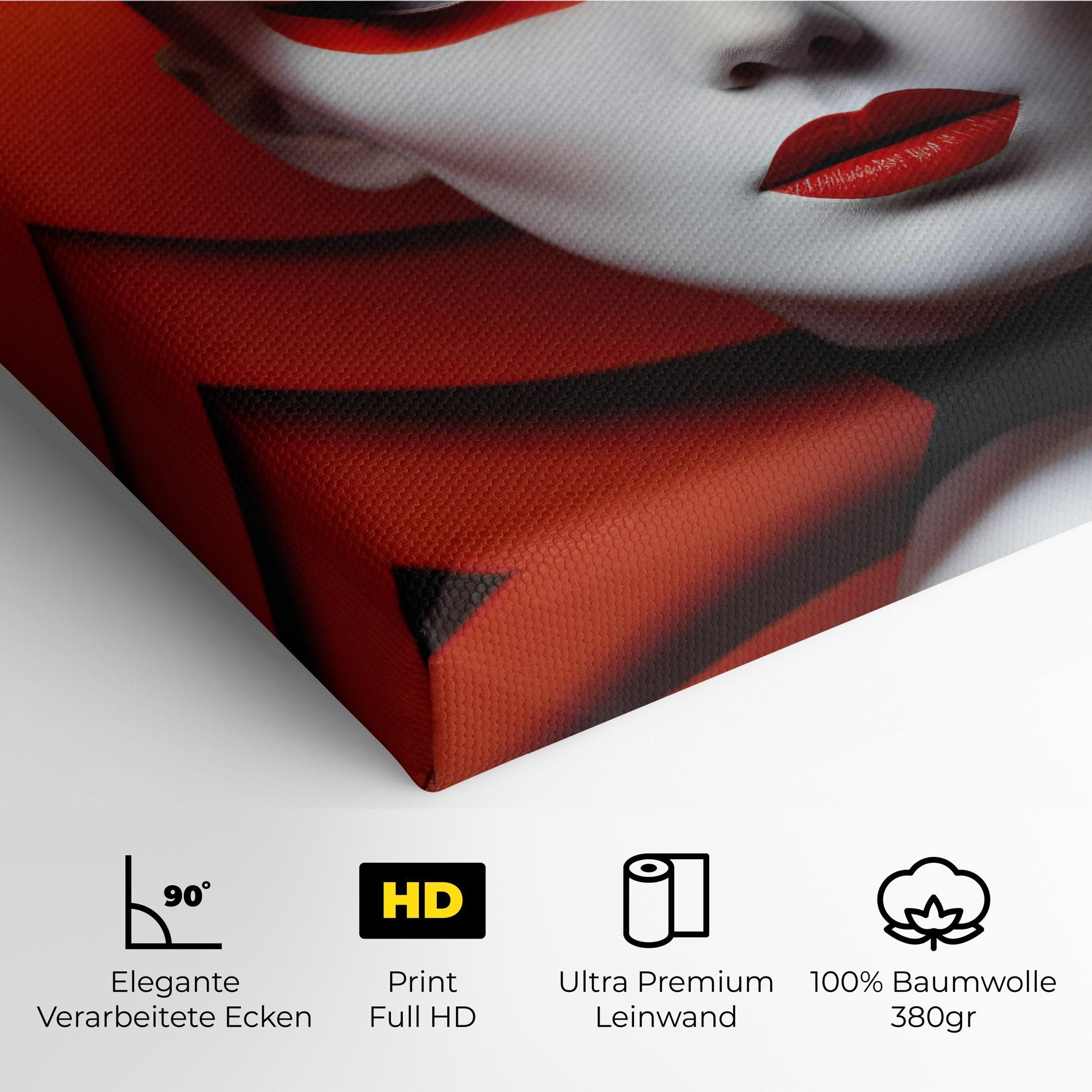 Red Black Woman Art mockup 4