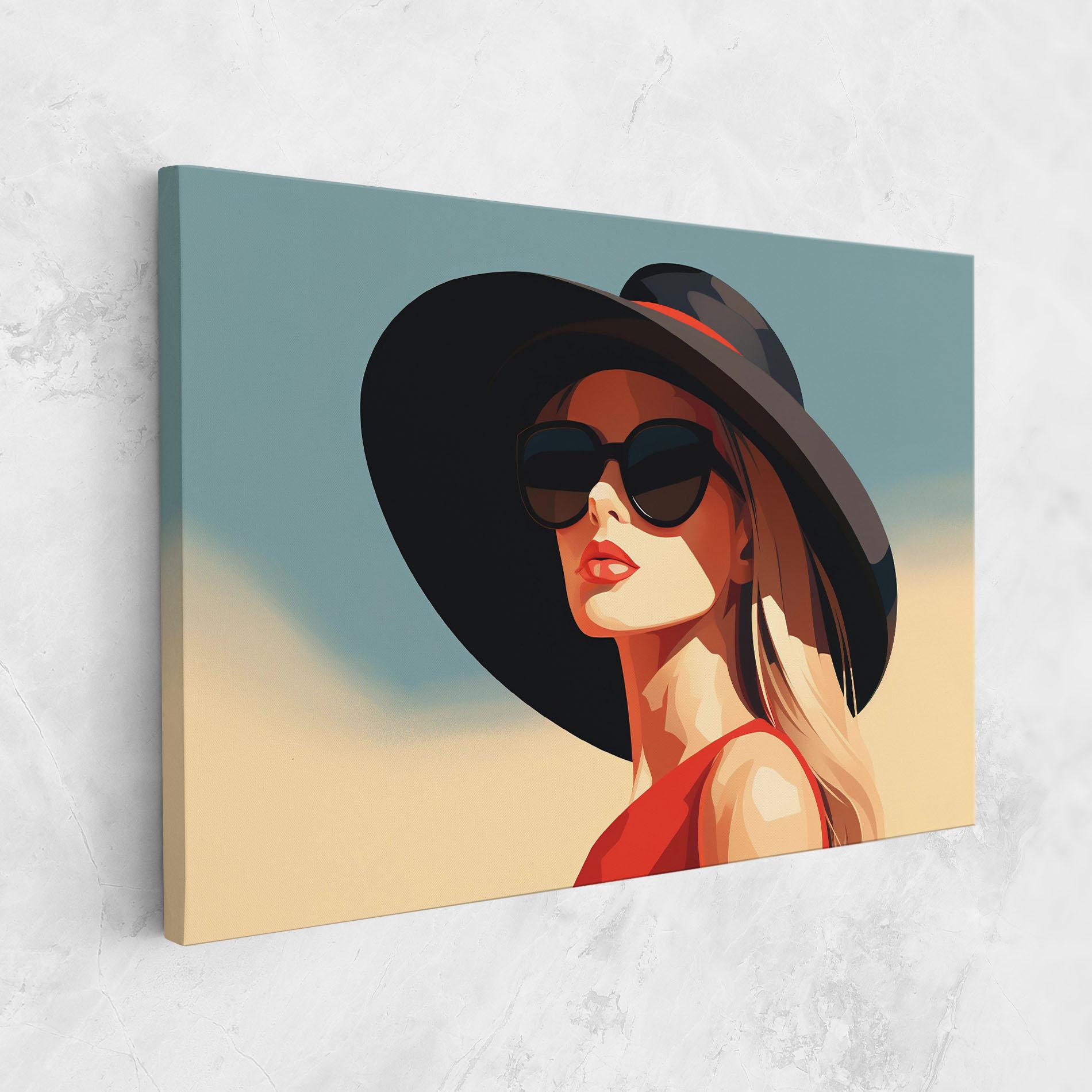 Leinwandbild Caucasian Glamor Model mockup 1