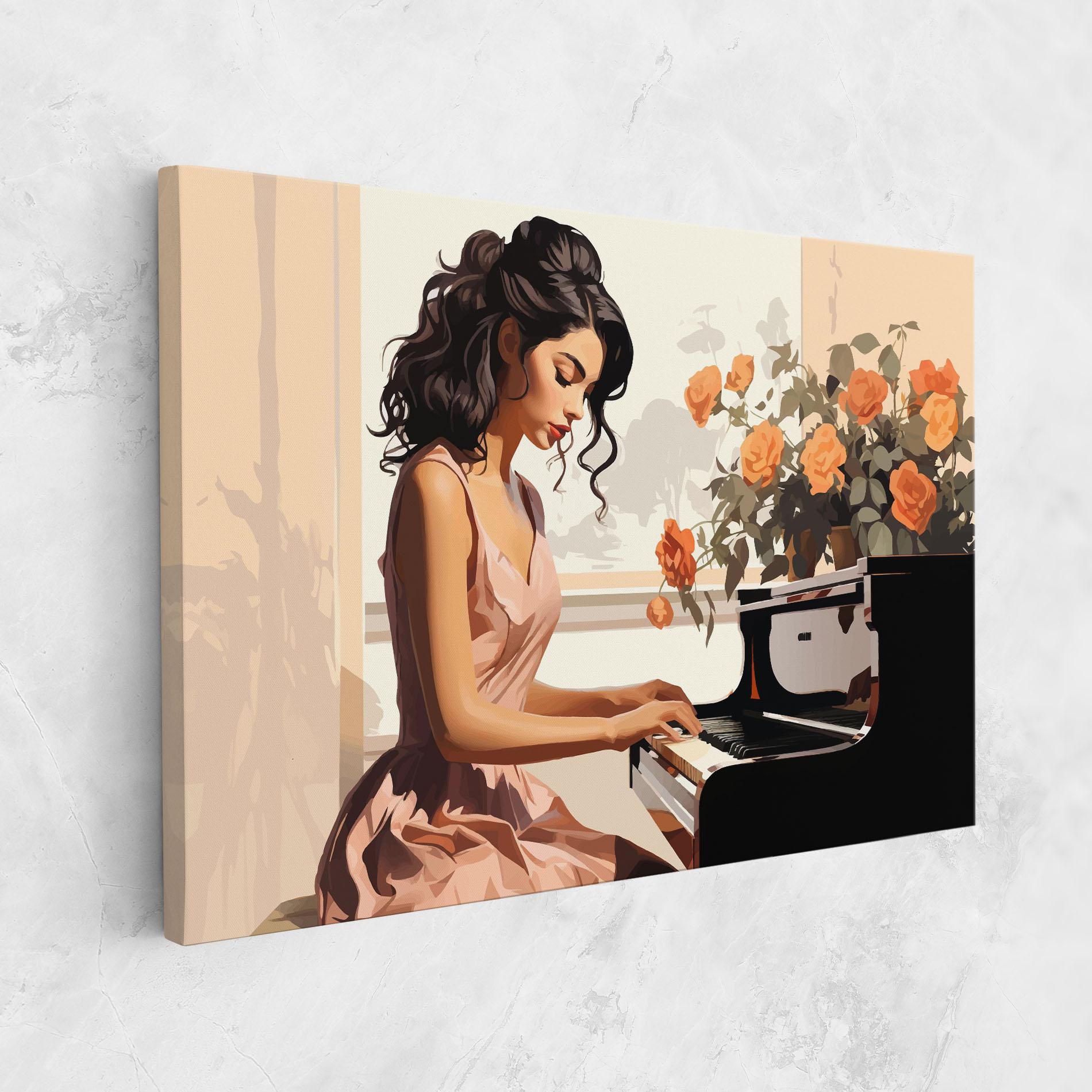Leinwandbild Singer Painting mockup 1