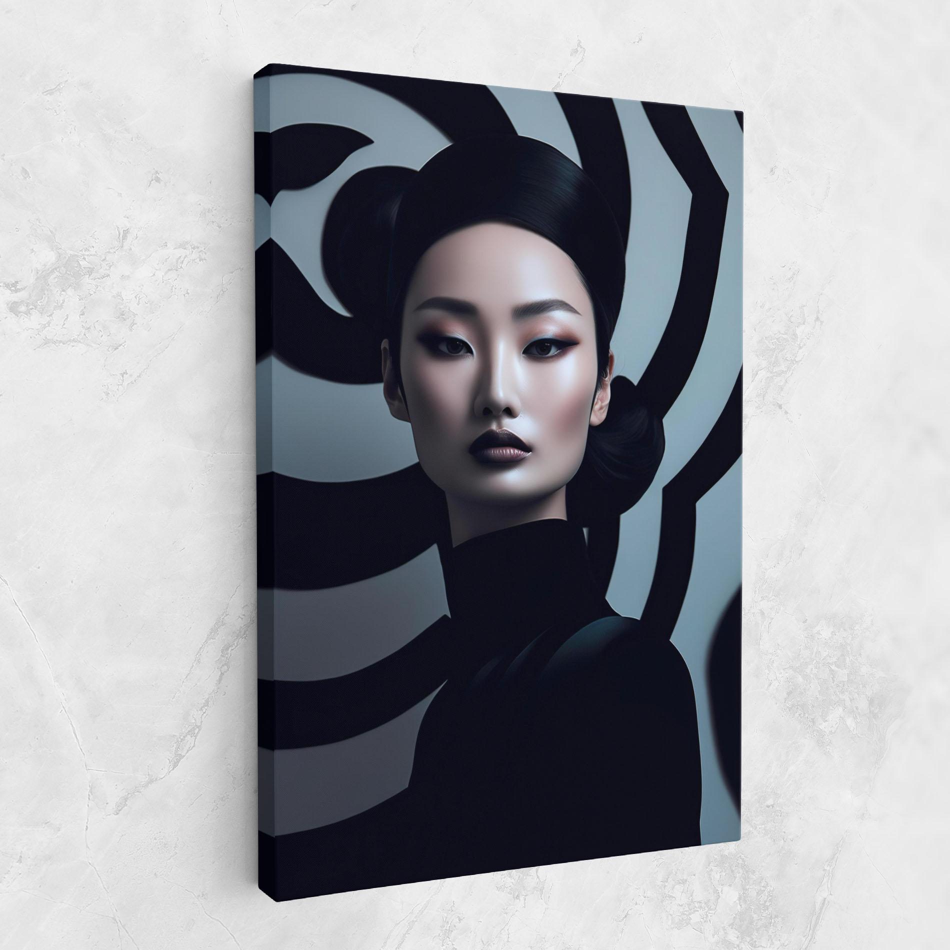 Leinwandbild Asiatic Black Outfit mockup 1