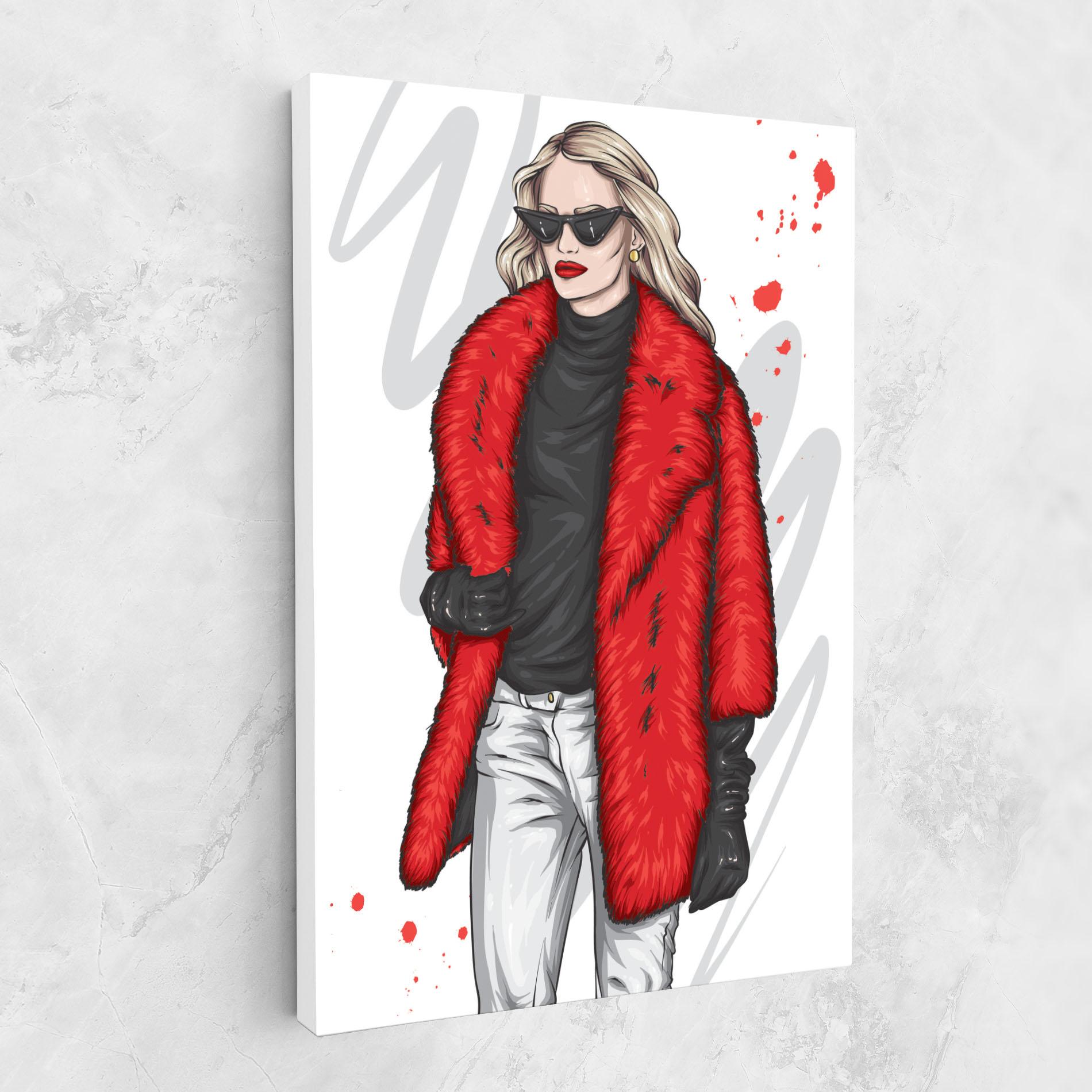 Leinwandbild Black Blouse Woman mockup 1