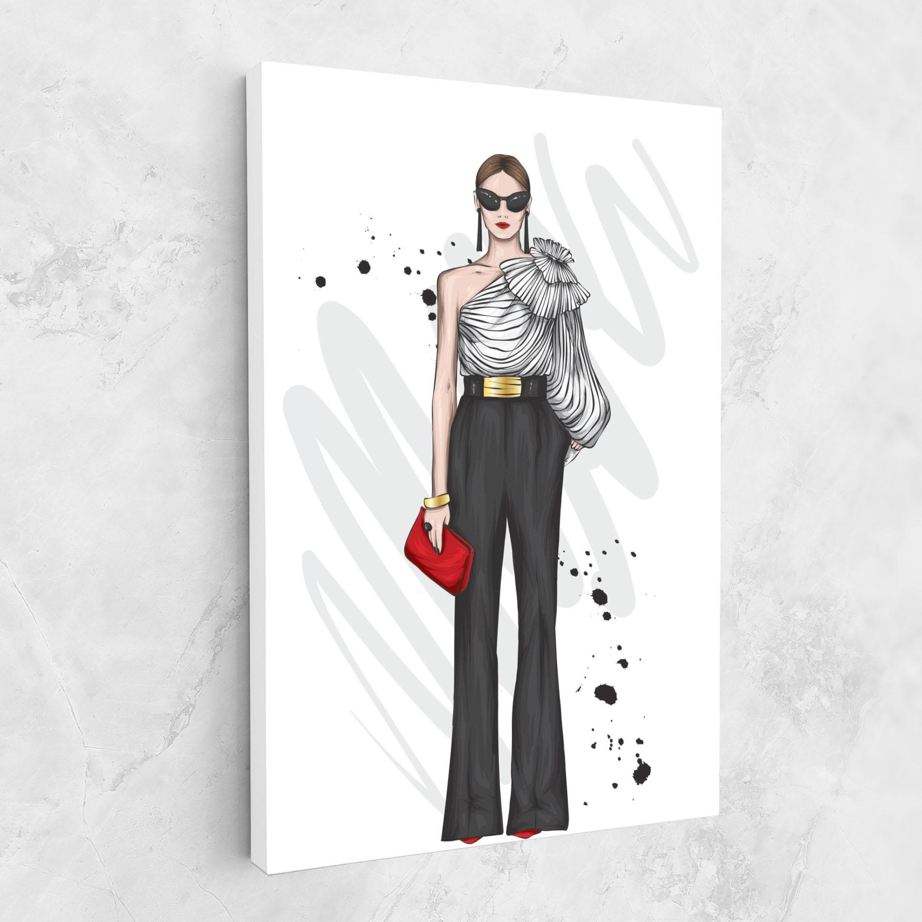 Leinwandbild Tall Black Pants mockup 1