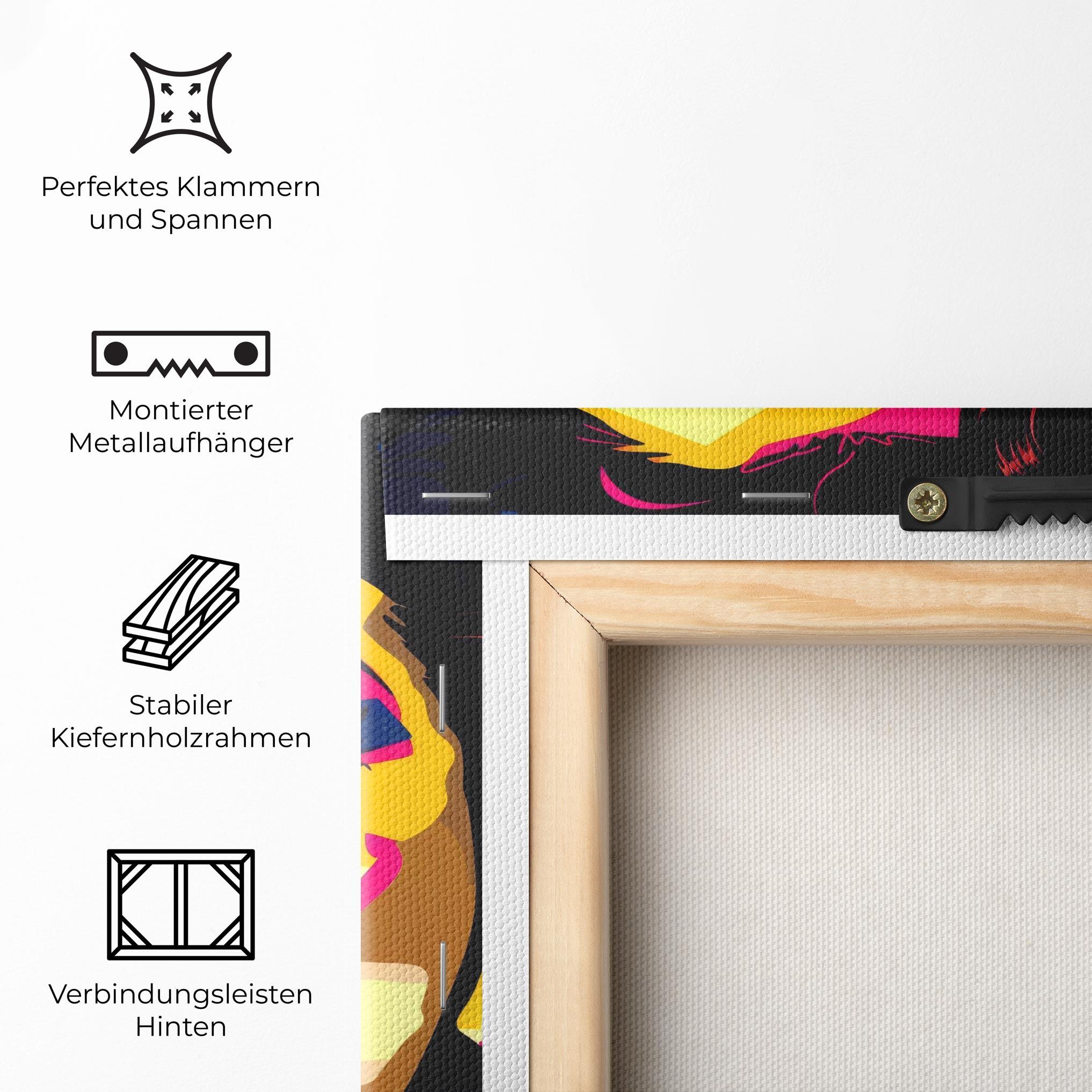 Leinwandbild Pop Art Portrait Woman mockup 5