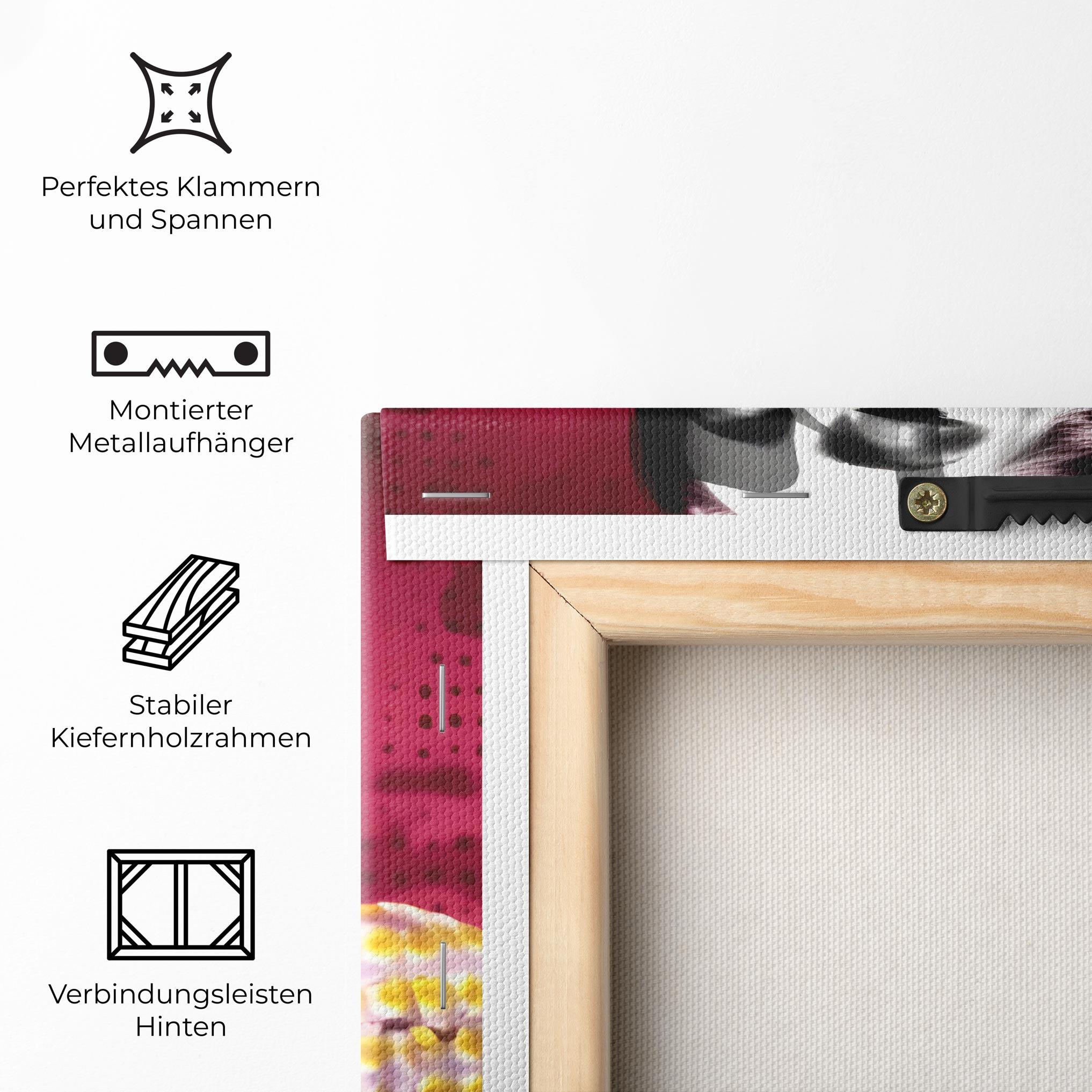 Leinwandbild Yellow Dress On Pink mockup 5