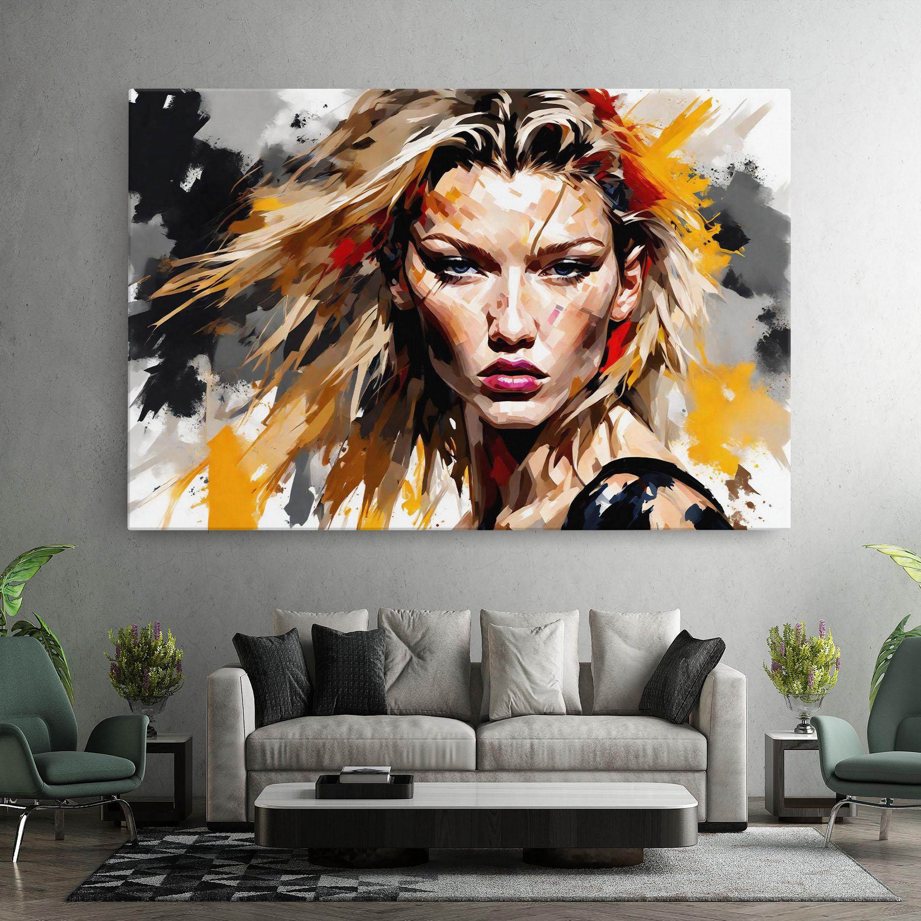 Leinwandbild Blond Hair Splash mockup 7