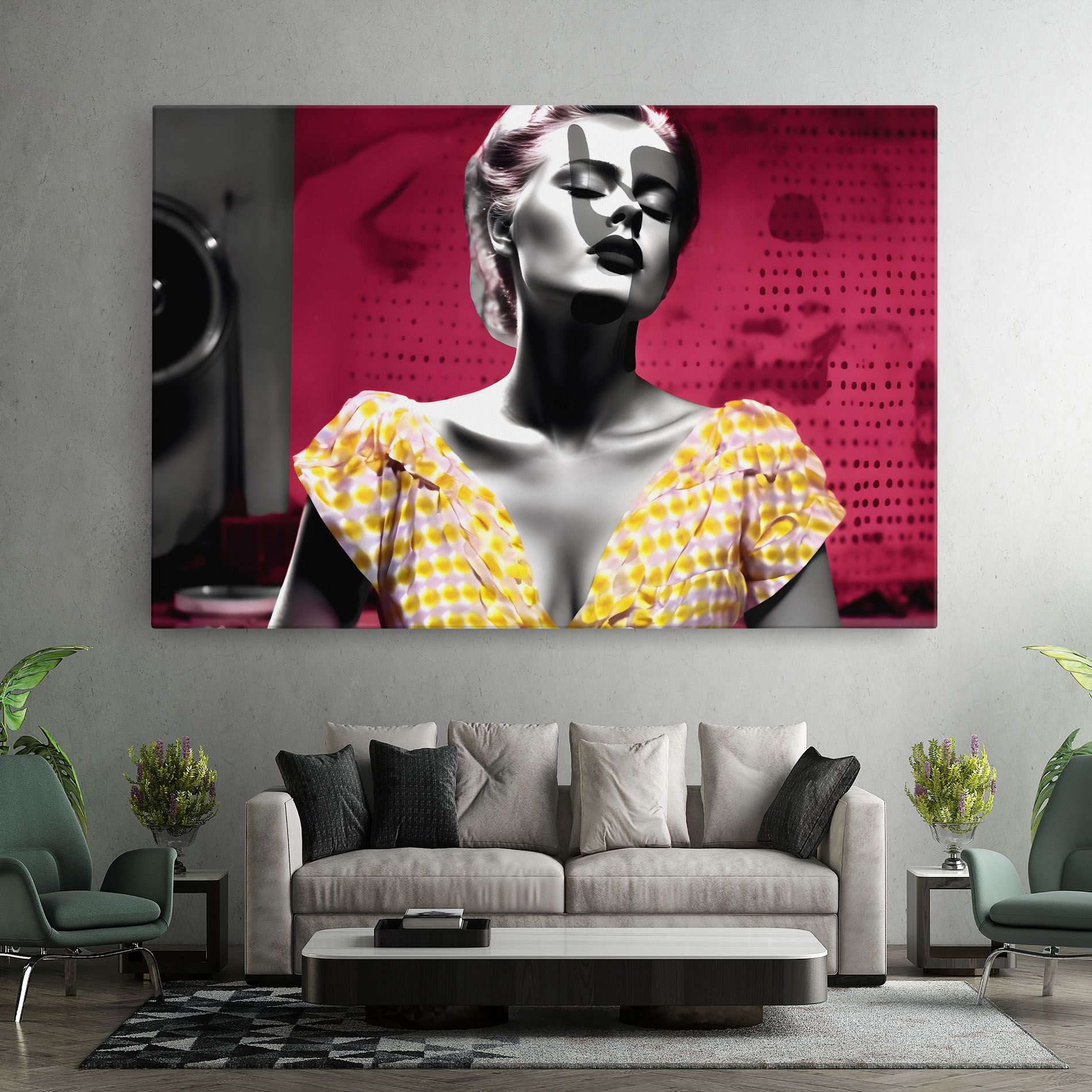 Yellow Dress On Pink mockup 7