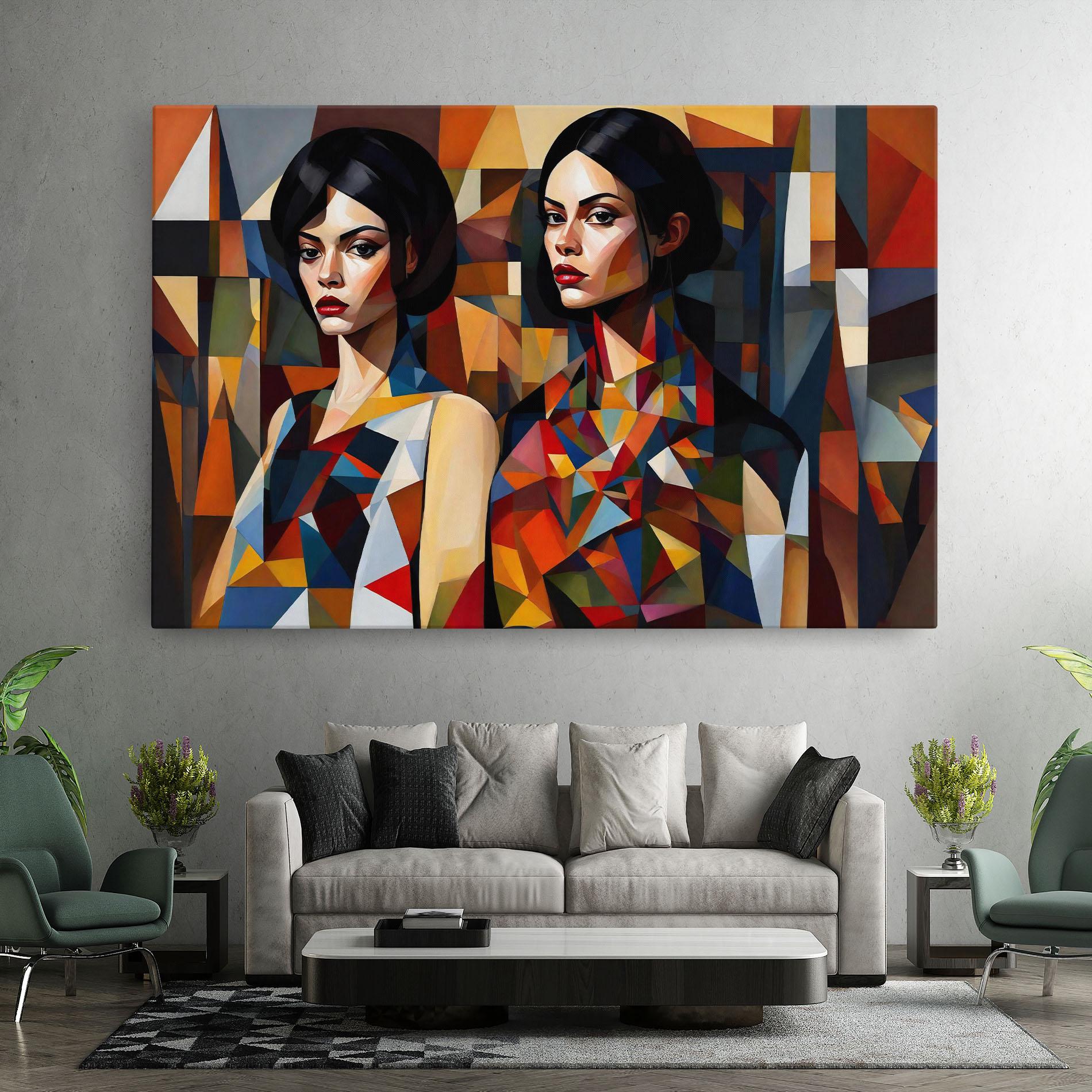 Leinwandbild Young Abstract Women mockup 7