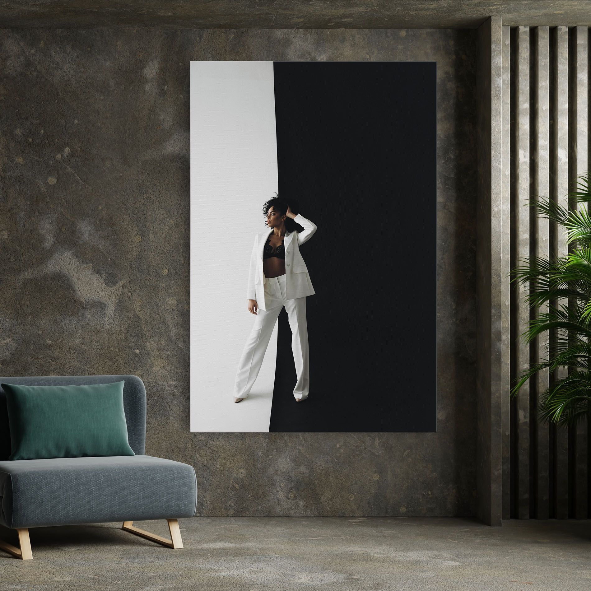 African Girl White Outfit mockup 7