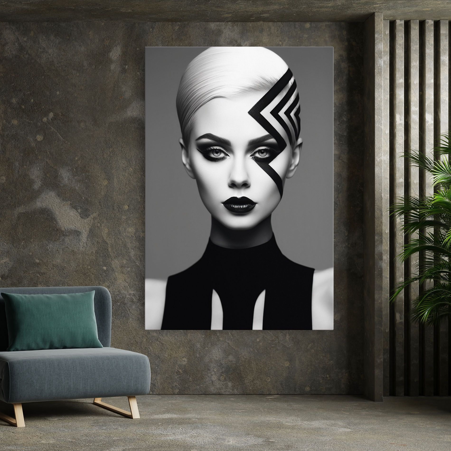 Black Lines On Face mockup 7