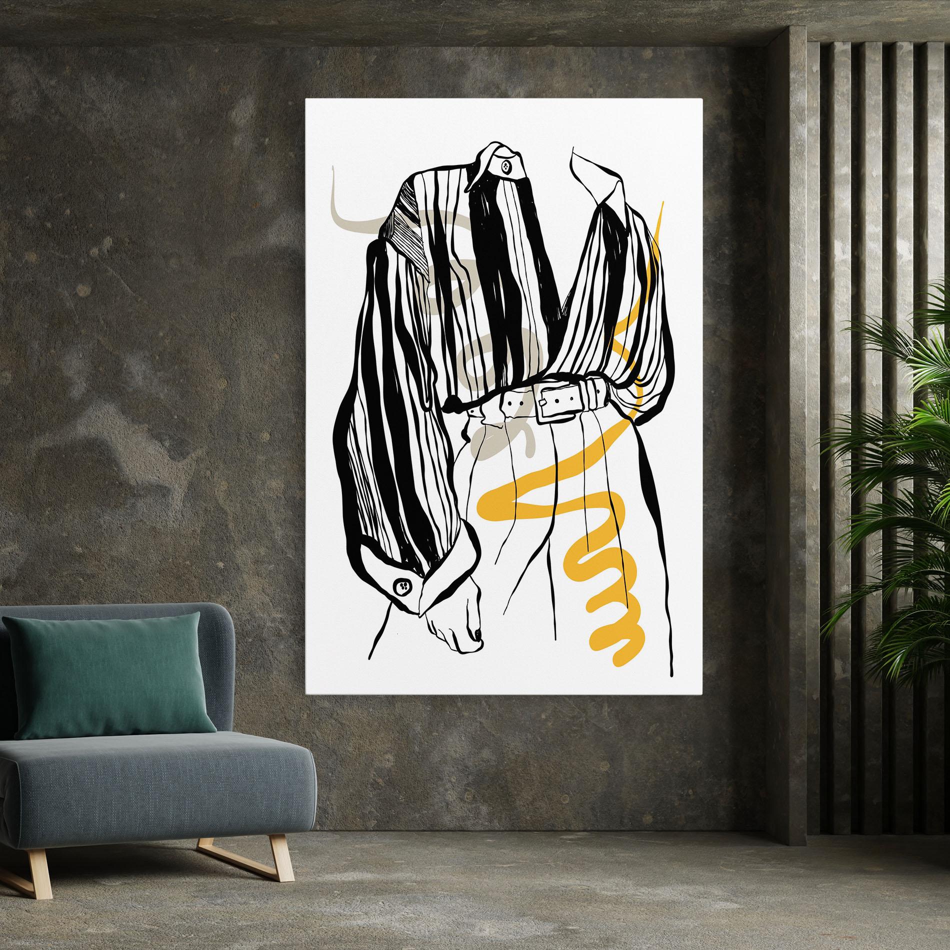 Leinwandbild Modern Outfit Line mockup 7