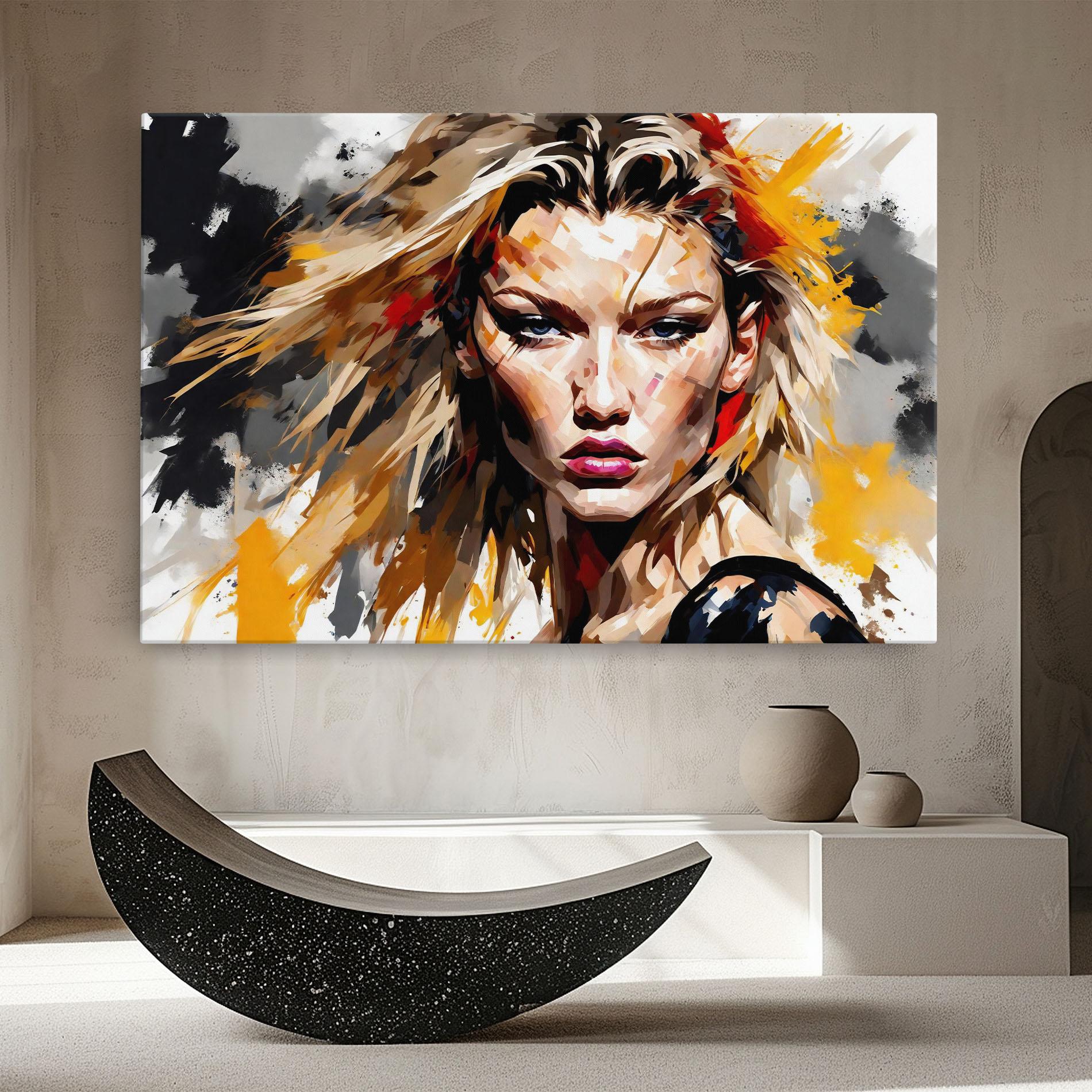 Leinwandbild Blond Hair Splash mockup 8