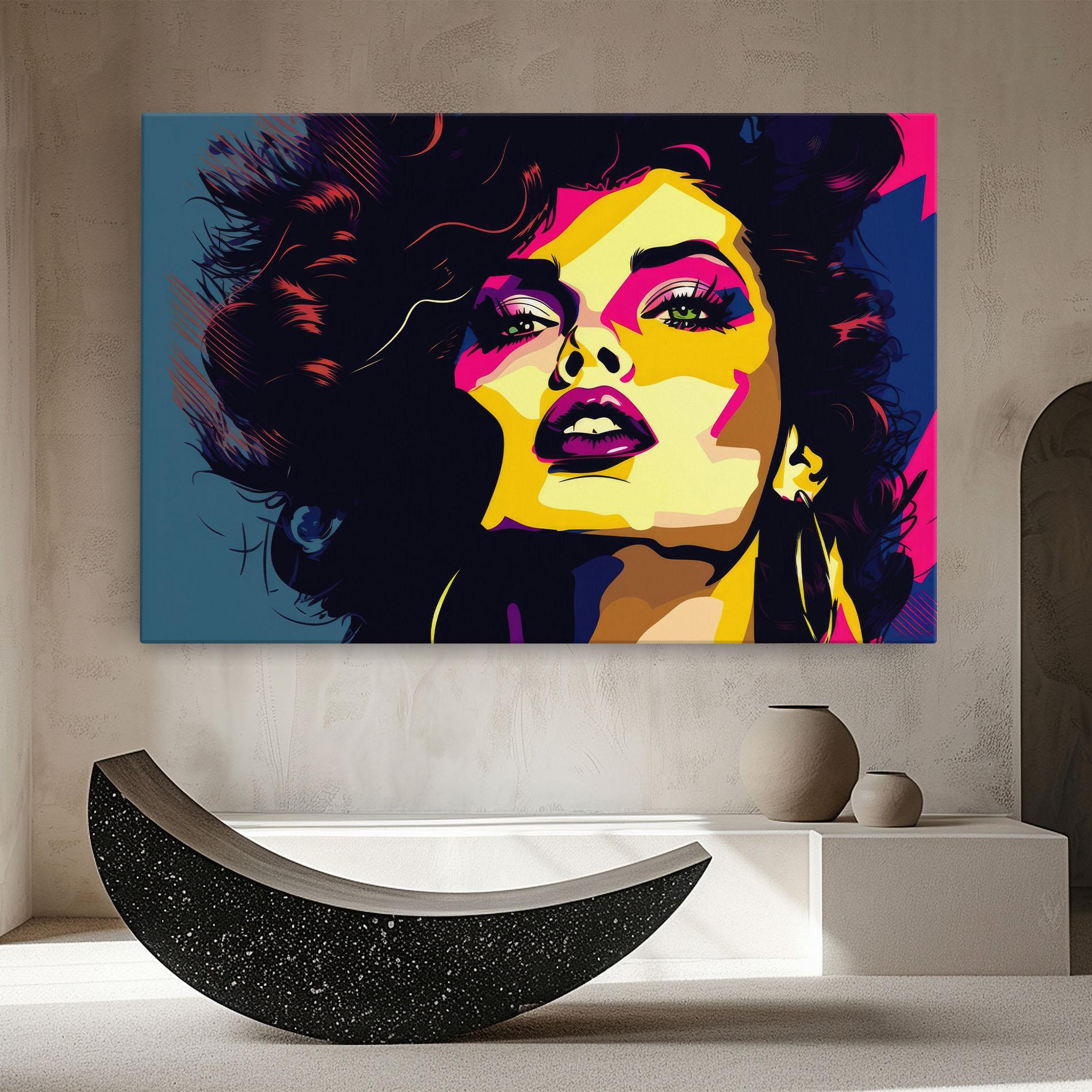 Leinwandbild Pop Art Portrait Woman mockup 8