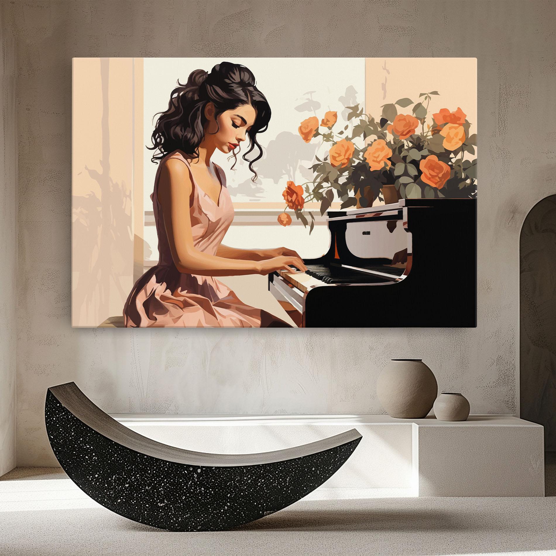 Leinwandbild Singer Painting mockup 8