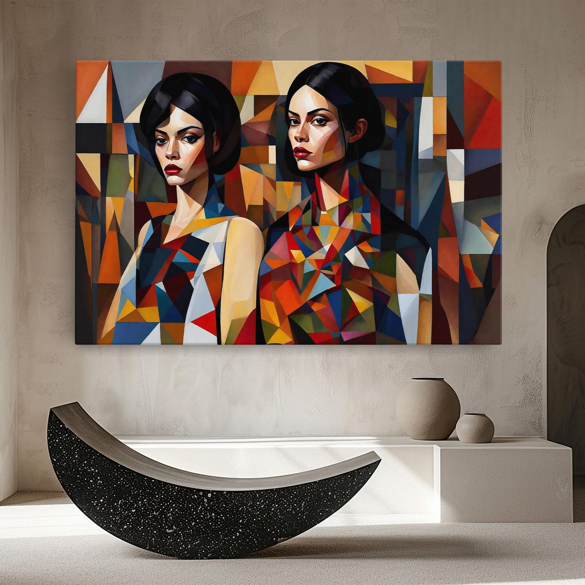 Leinwandbild Young Abstract Women mockup 8