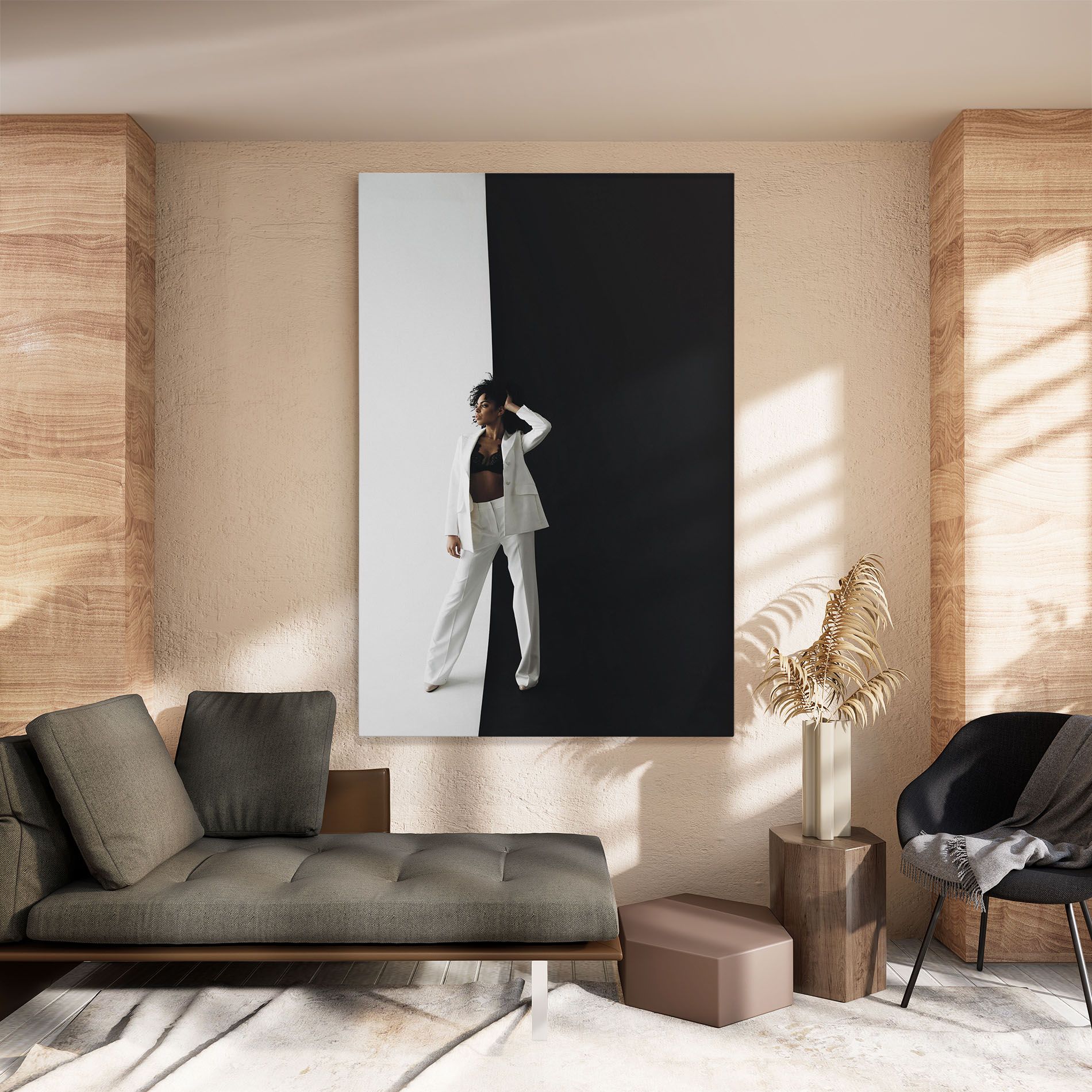 African Girl White Outfit mockup 8