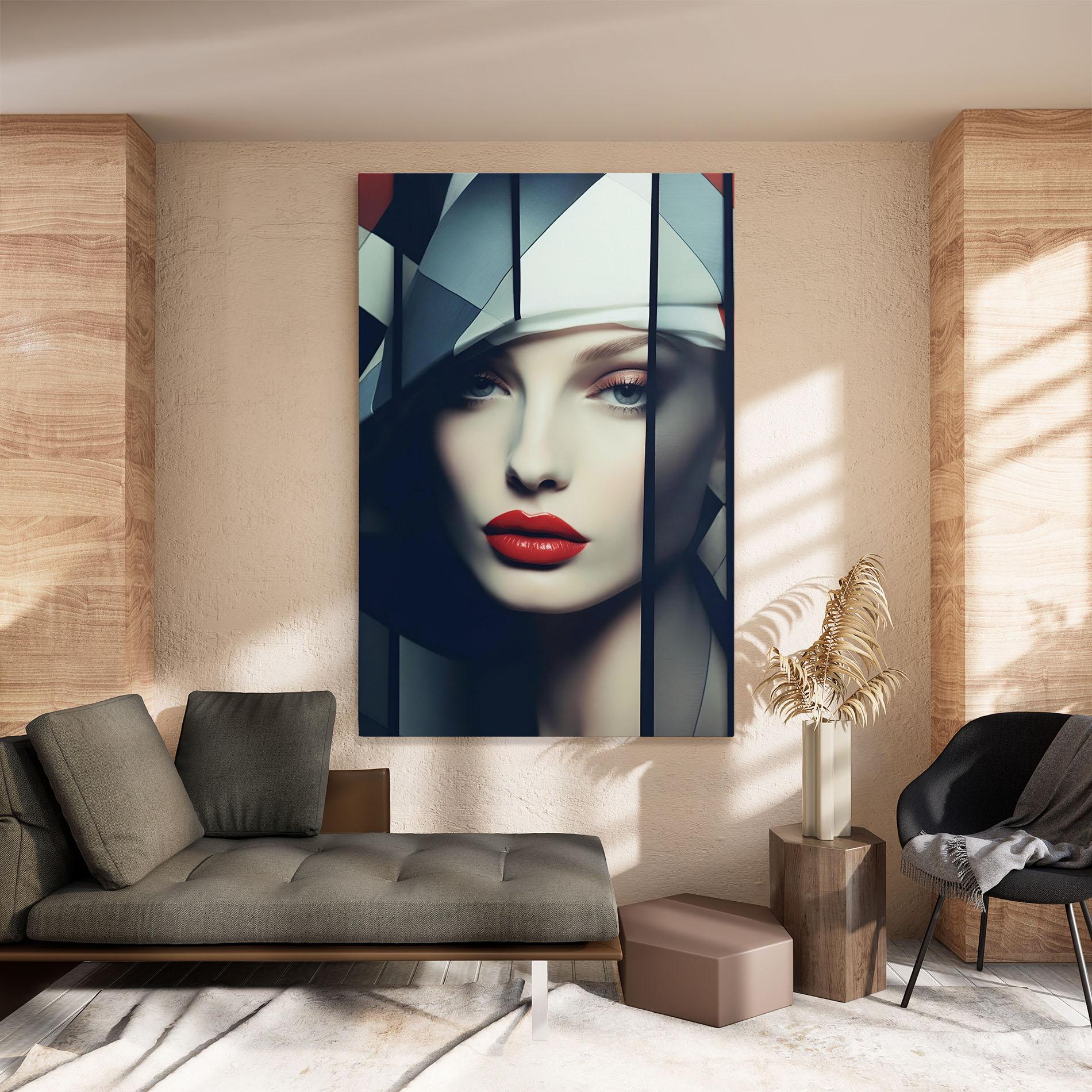 Leinwandbild Big Juicy Lips Woman mockup 8