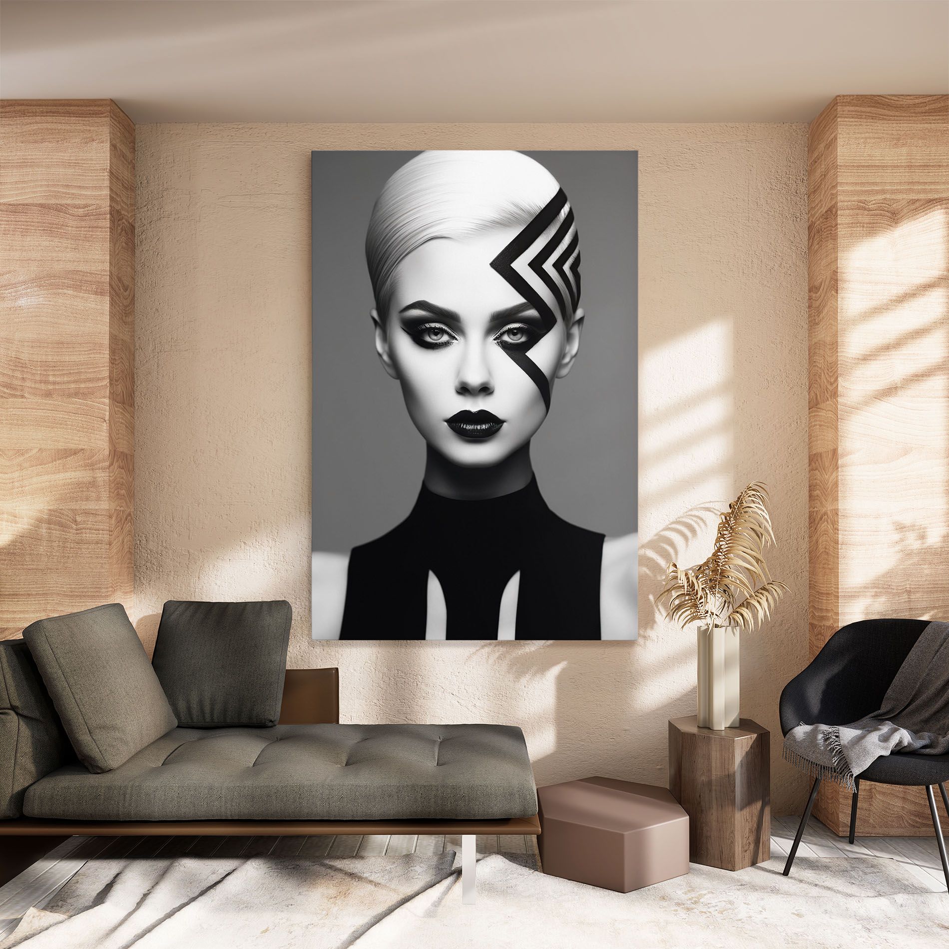 Black Lines On Face mockup 8