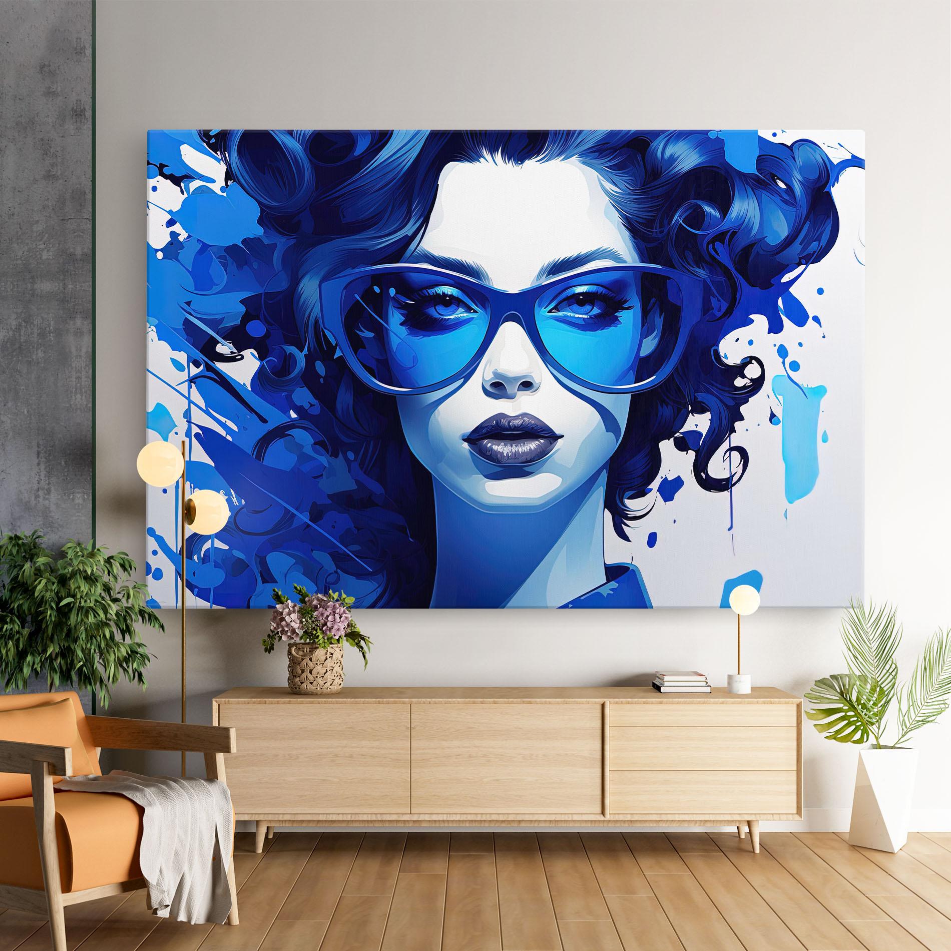 Leinwandbild Big Blue Glasses mockup 9