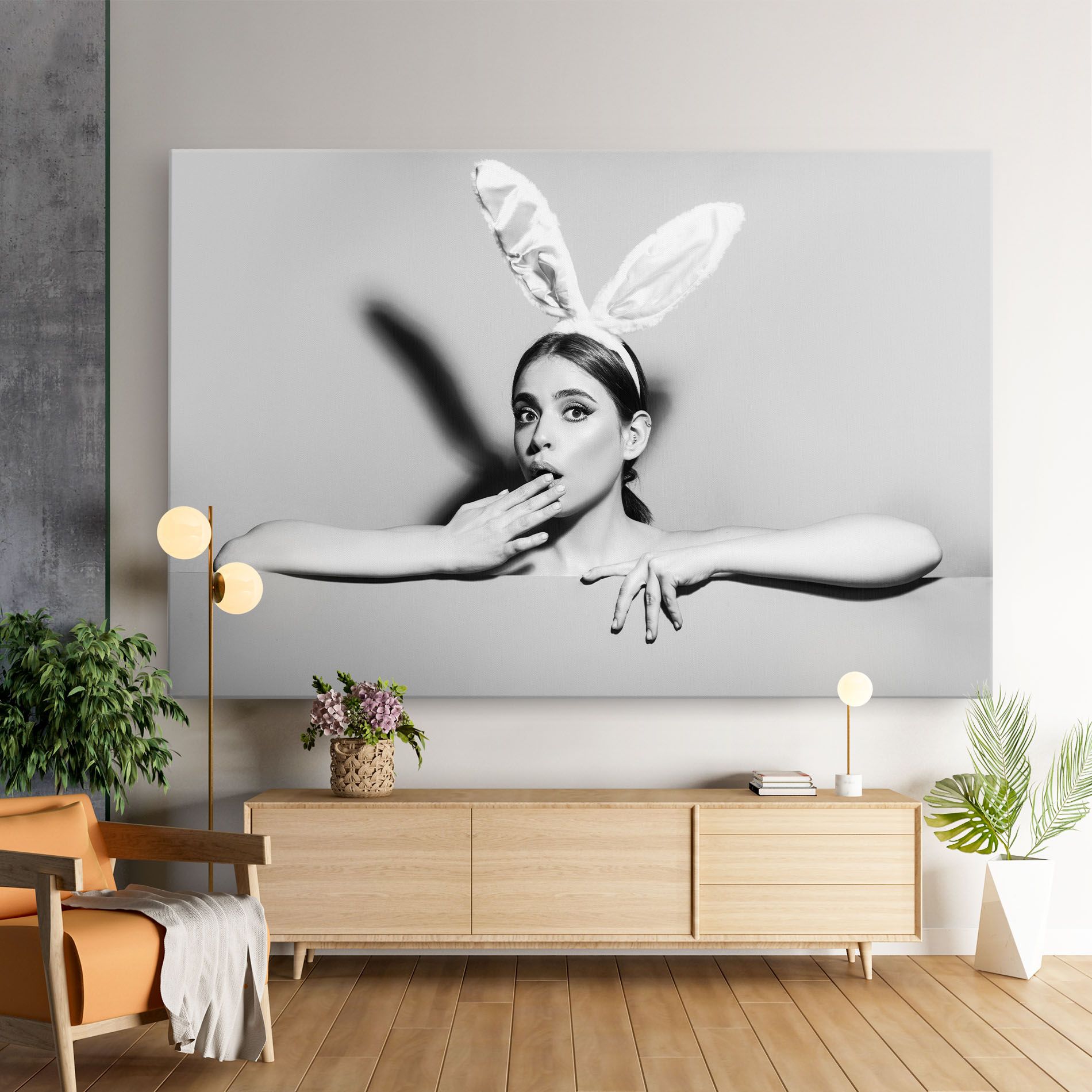 Bunny Ears Peeking mockup 9