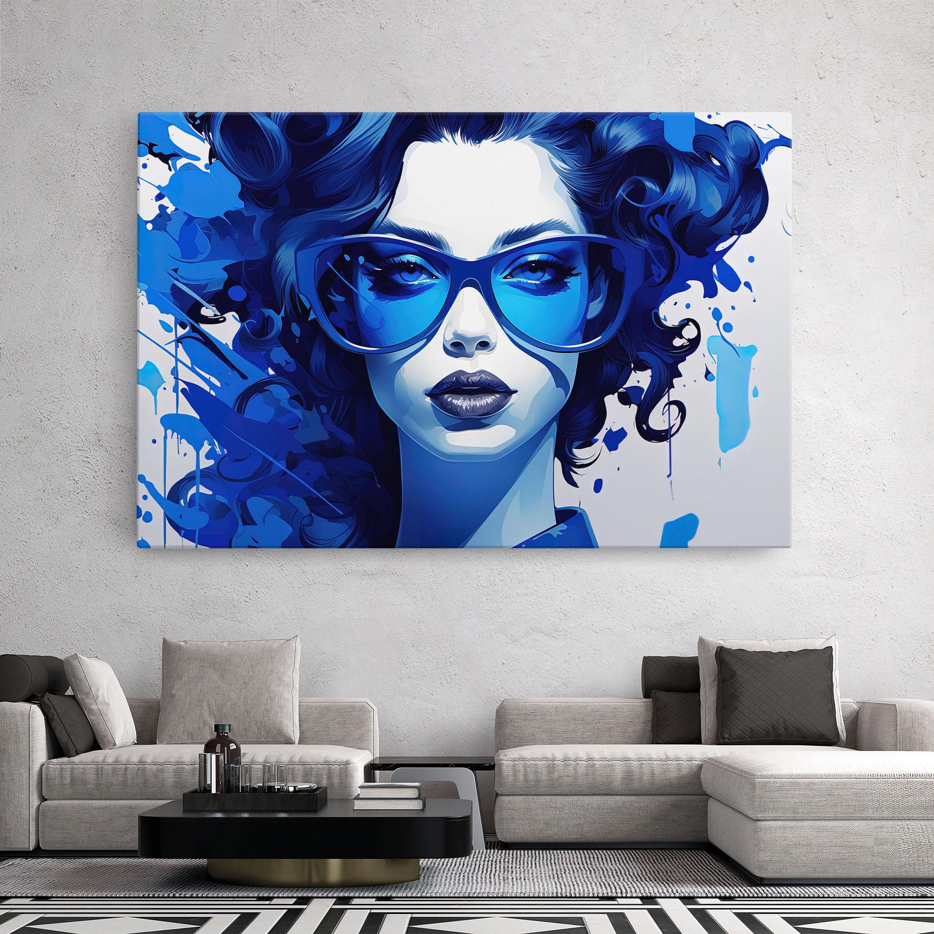 Leinwandbild Big Blue Glasses mockup 2
