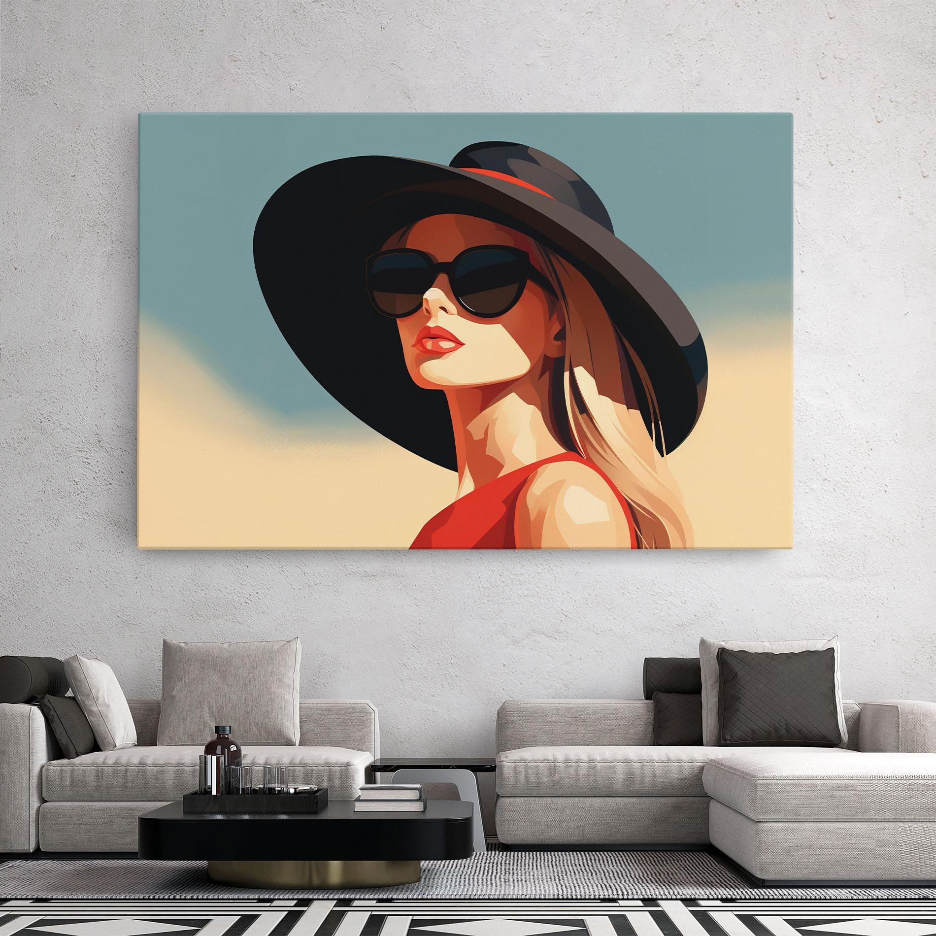 Leinwandbild Caucasian Glamor Model mockup 2