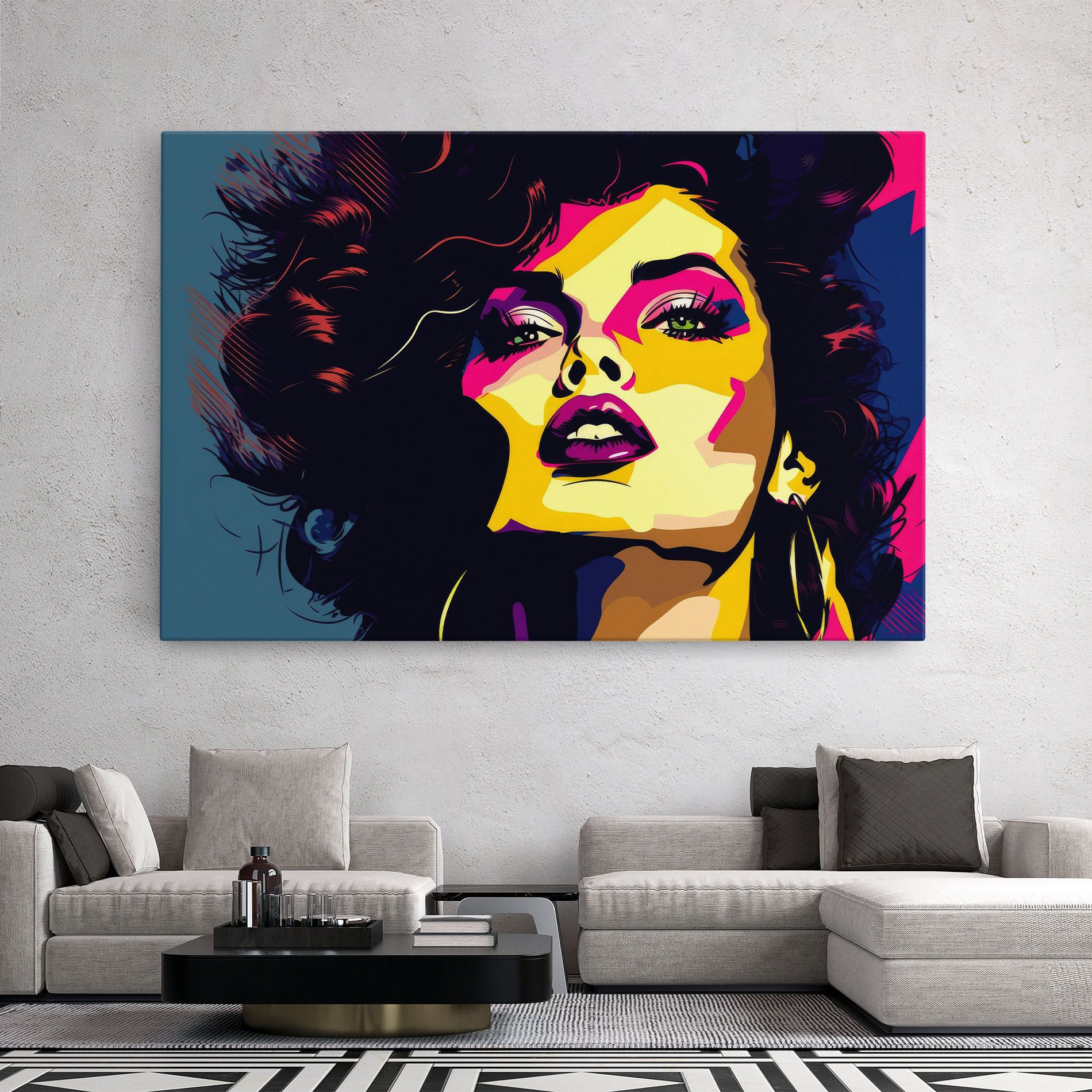 Pop Art Portrait Woman mockup 2