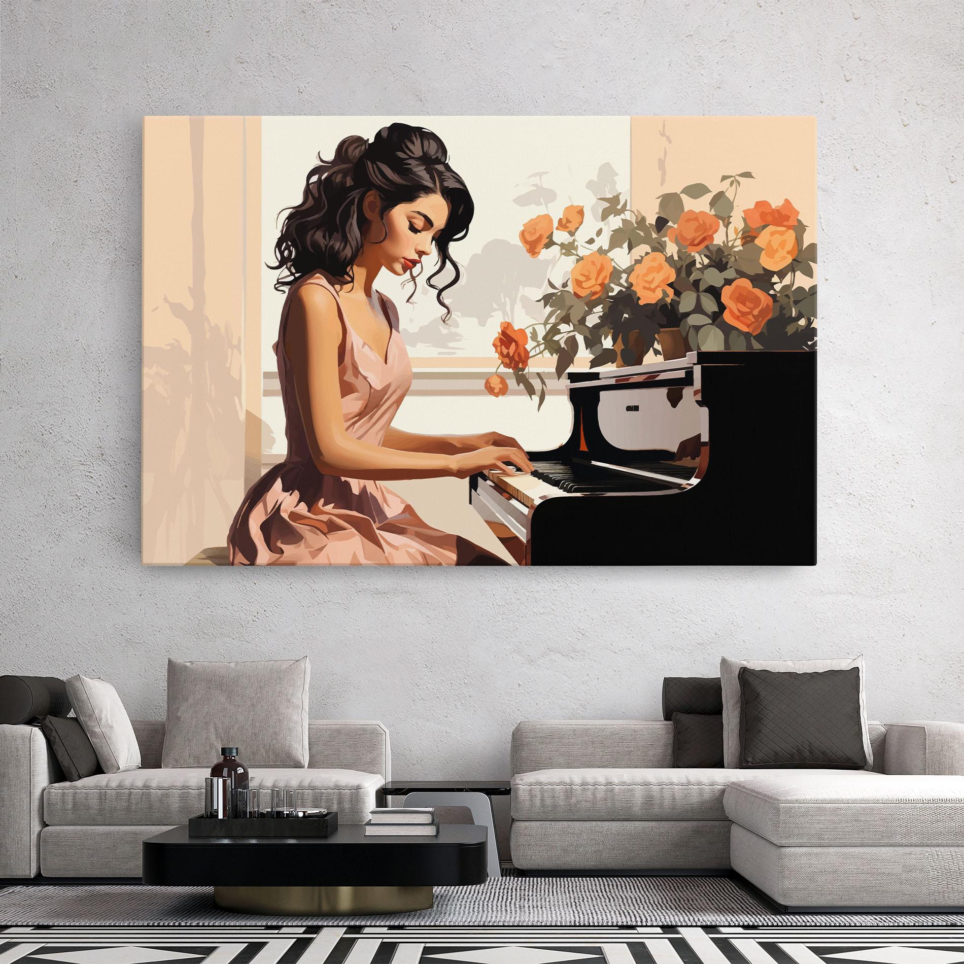 Leinwandbild Singer Painting mockup 2