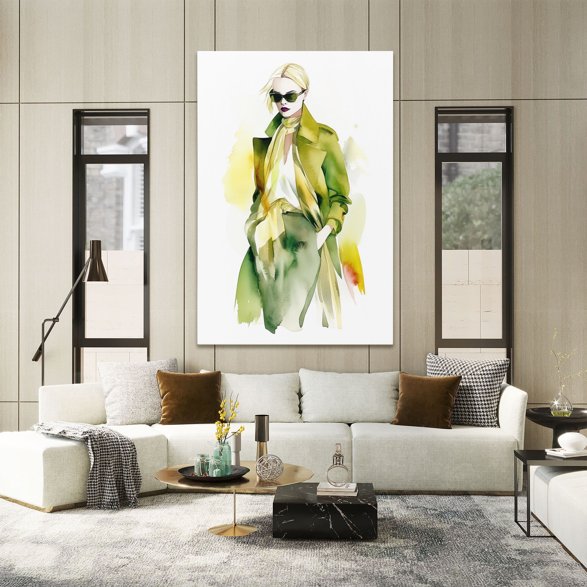 Woman Green Fashion mockup 2