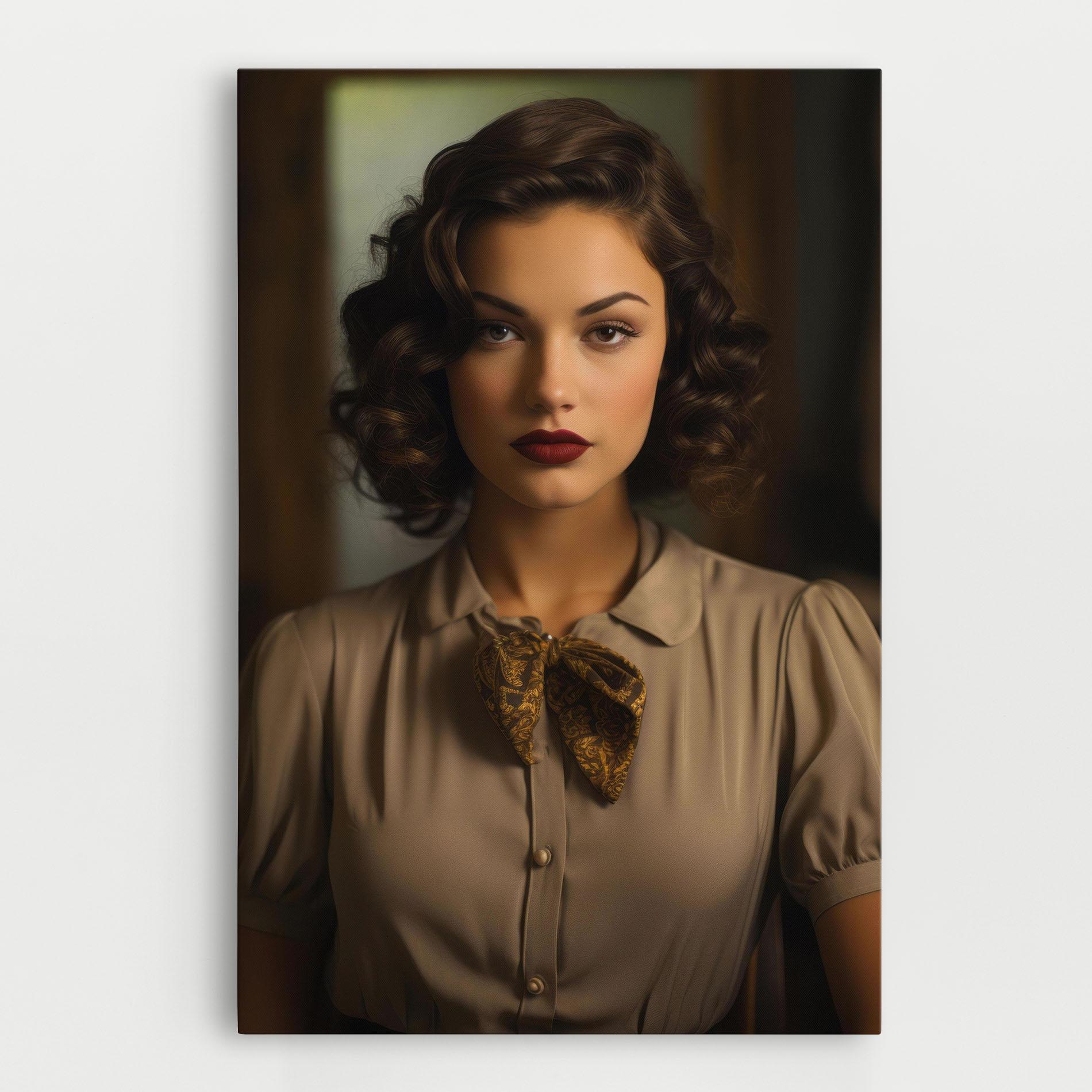 Leinwandbild Beige Vintage Blouse mockup 0