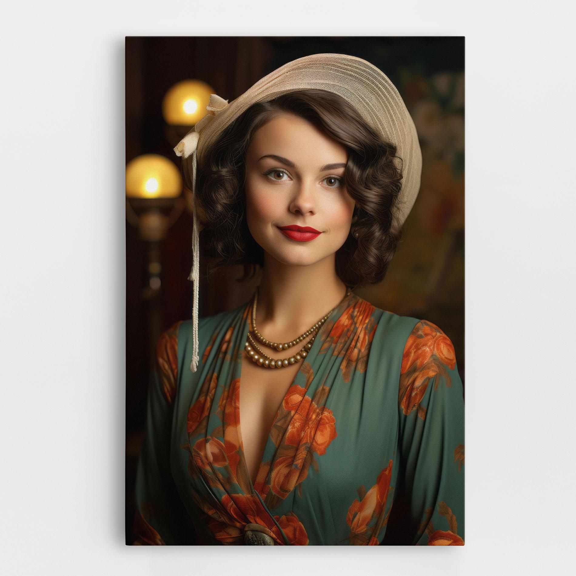 Leinwandbild Green Orange Blouse mockup 0