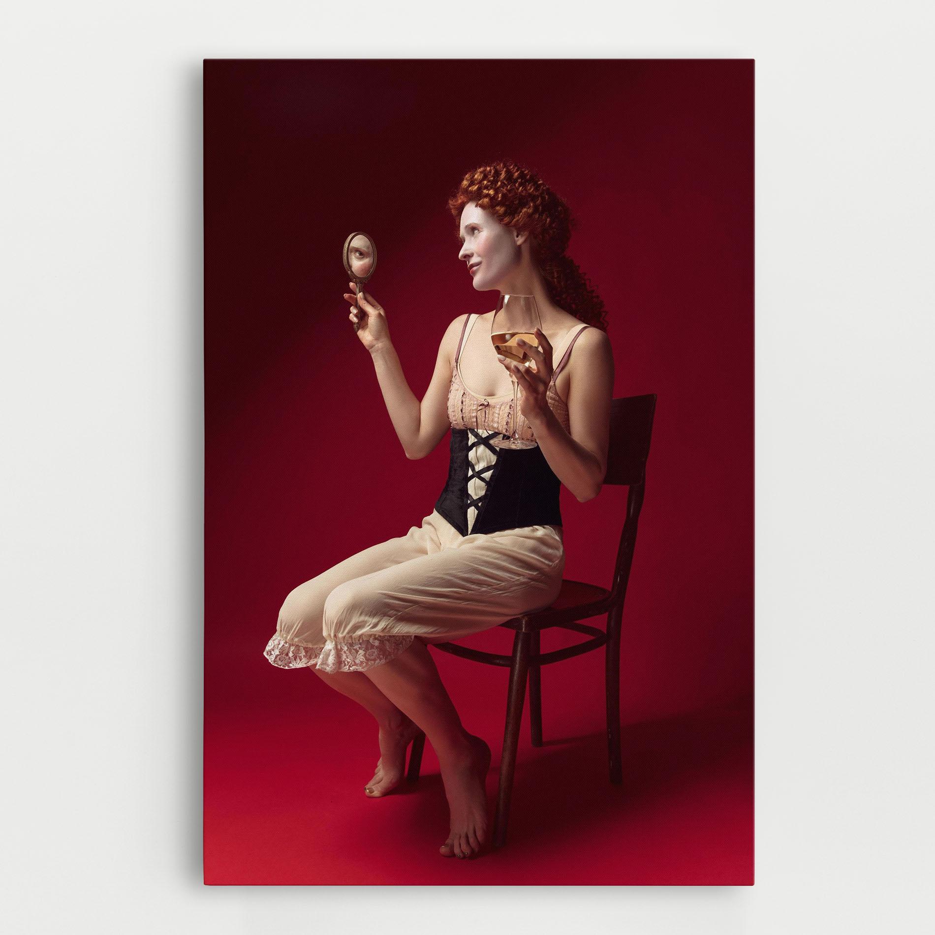 Leinwandbild Medieval Redhead Woman mockup 0