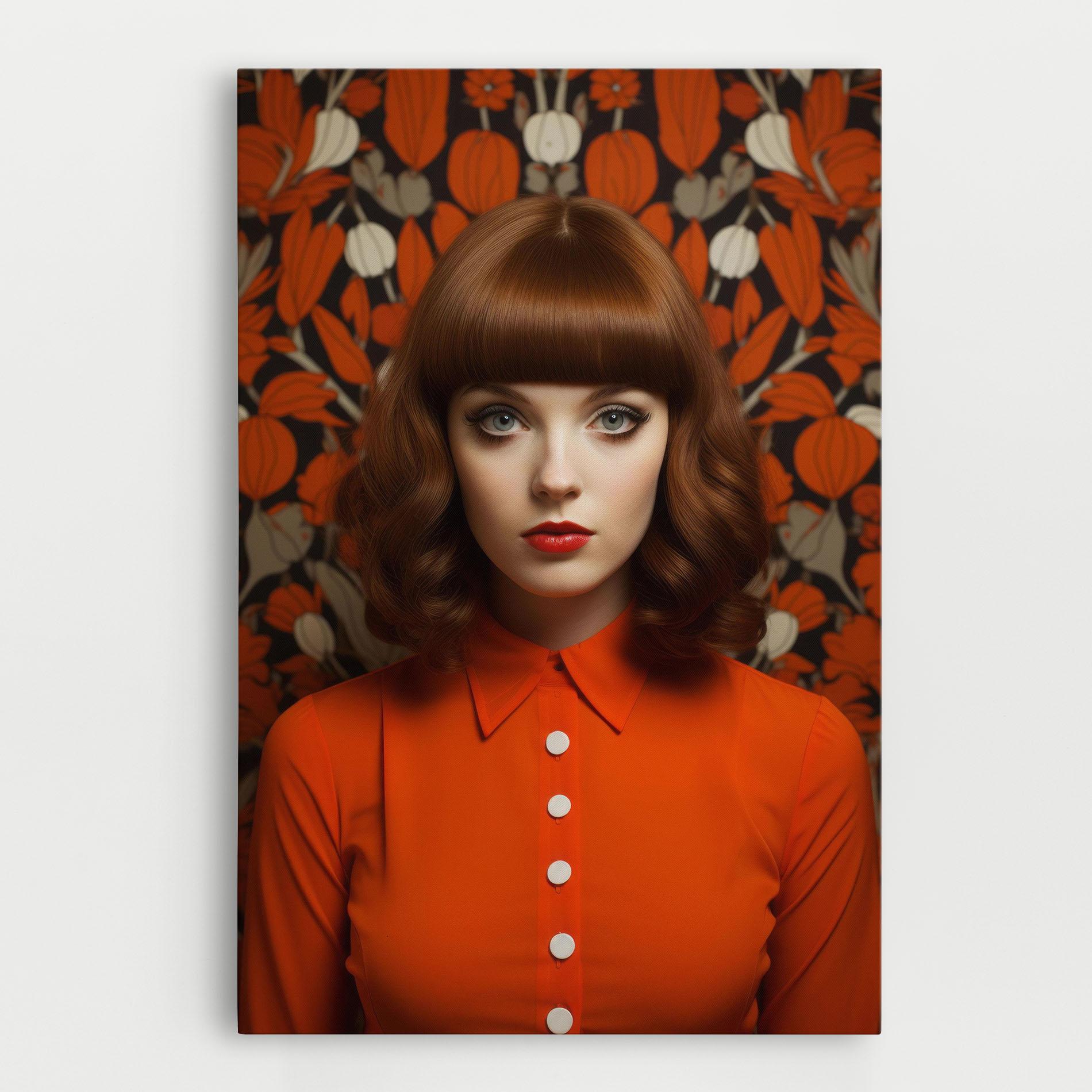 Leinwandbild Orange Blouse Woman mockup 0