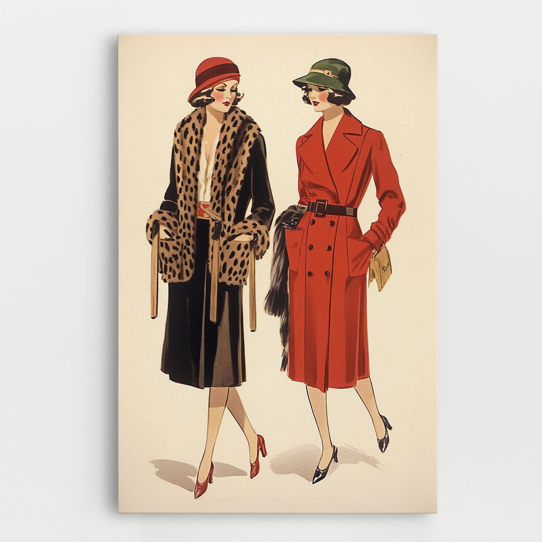 Leinwandbild Vintage Side By Side mockup 0