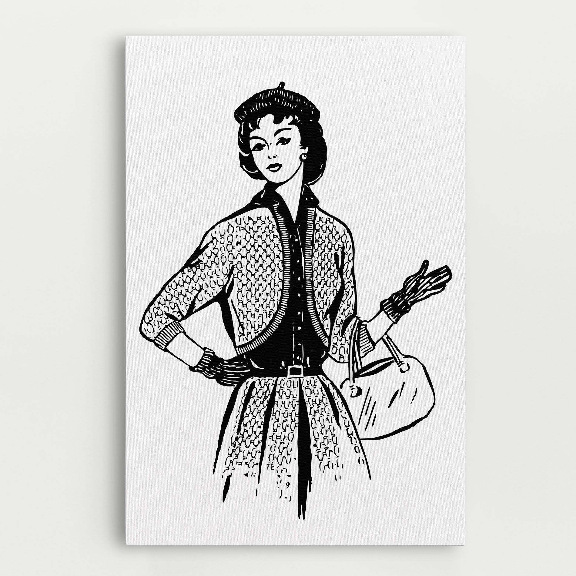 Vintage Woman Line mockup 0