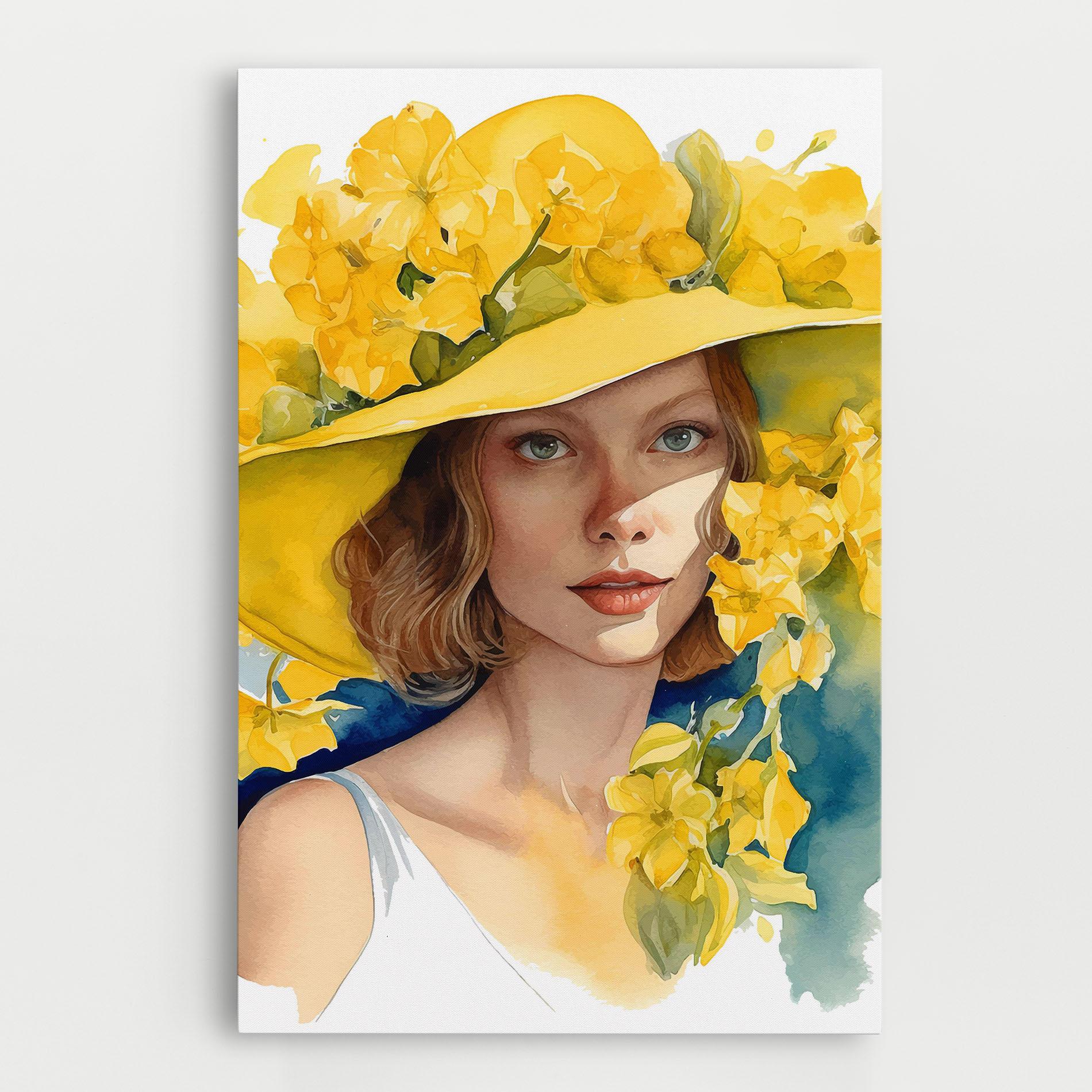 Leinwandbild Yellow Hat Flowers mockup 0