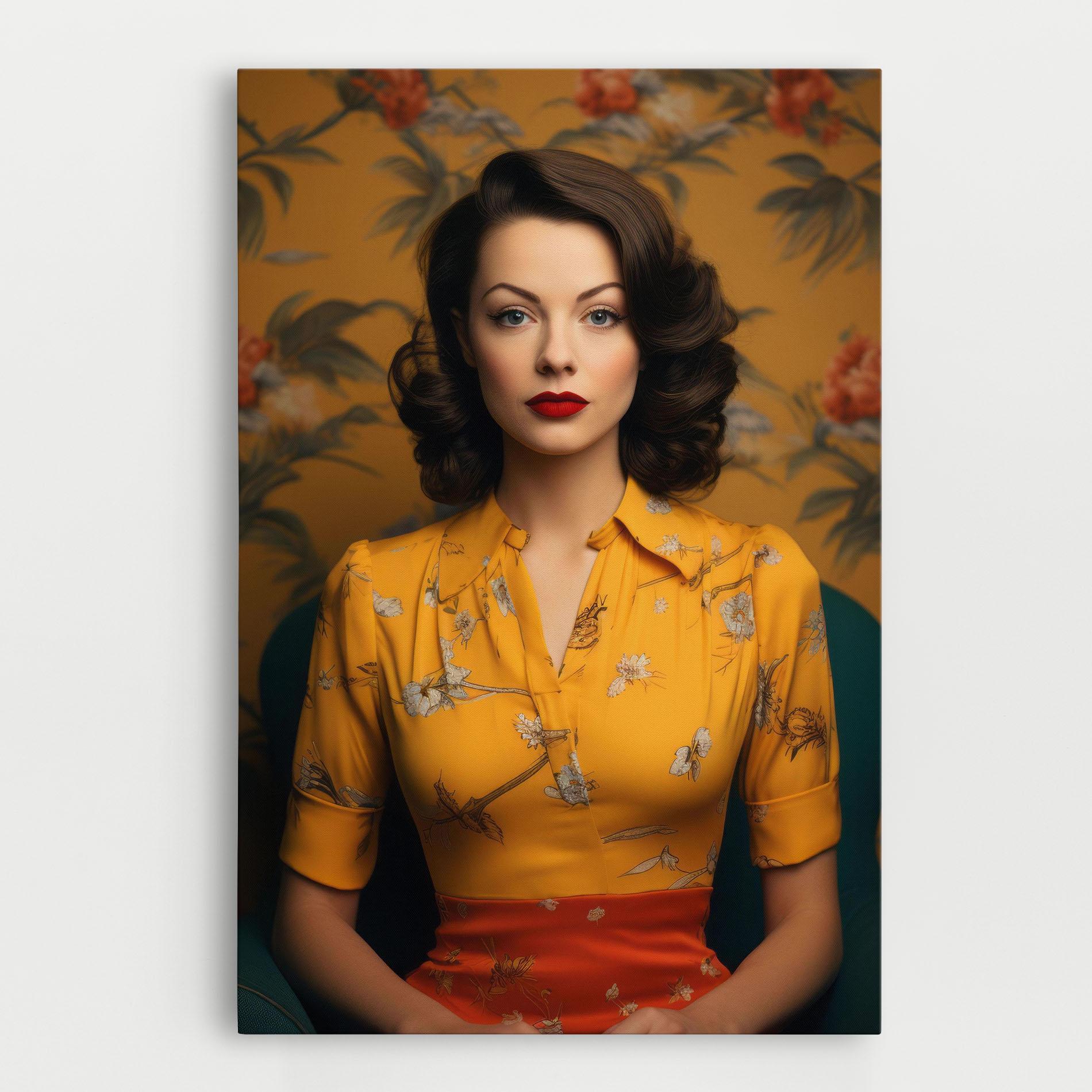 Leinwandbild Yellow Red Dress mockup 0