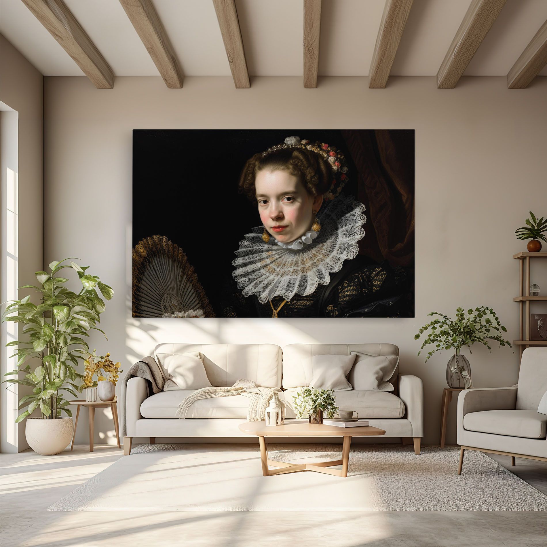 Baroque Lady Portrait mockup 6