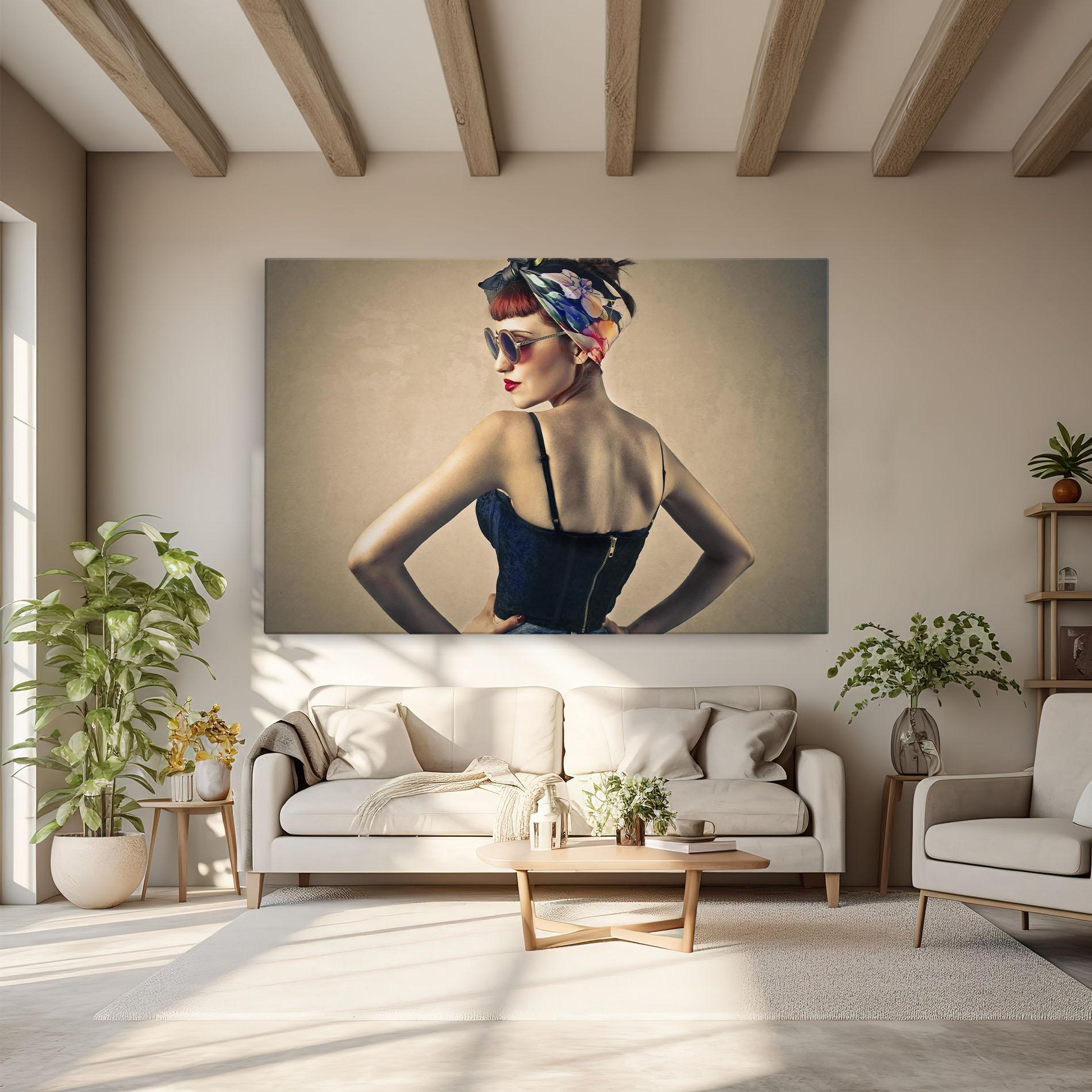 Leinwandbild Pin Up Girl mockup 6