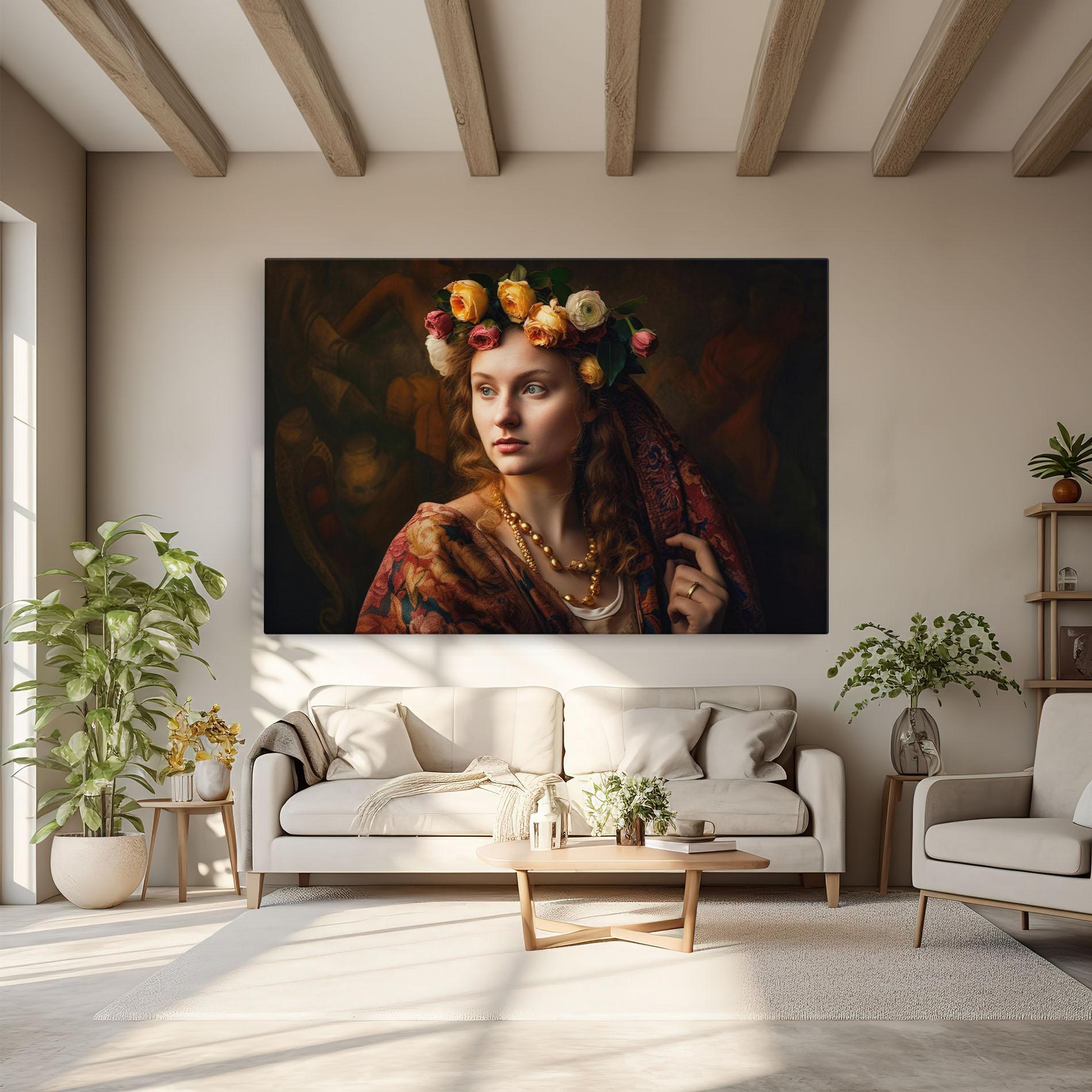 Leinwandbild Renaissance Woman mockup 6