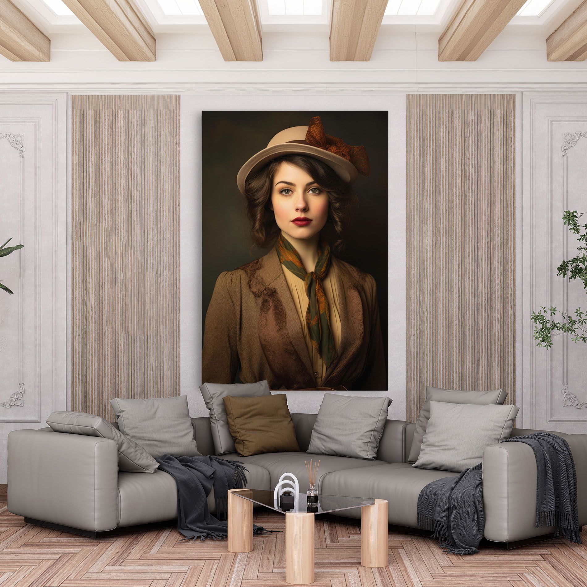 Cream Vintage Hat mockup 6