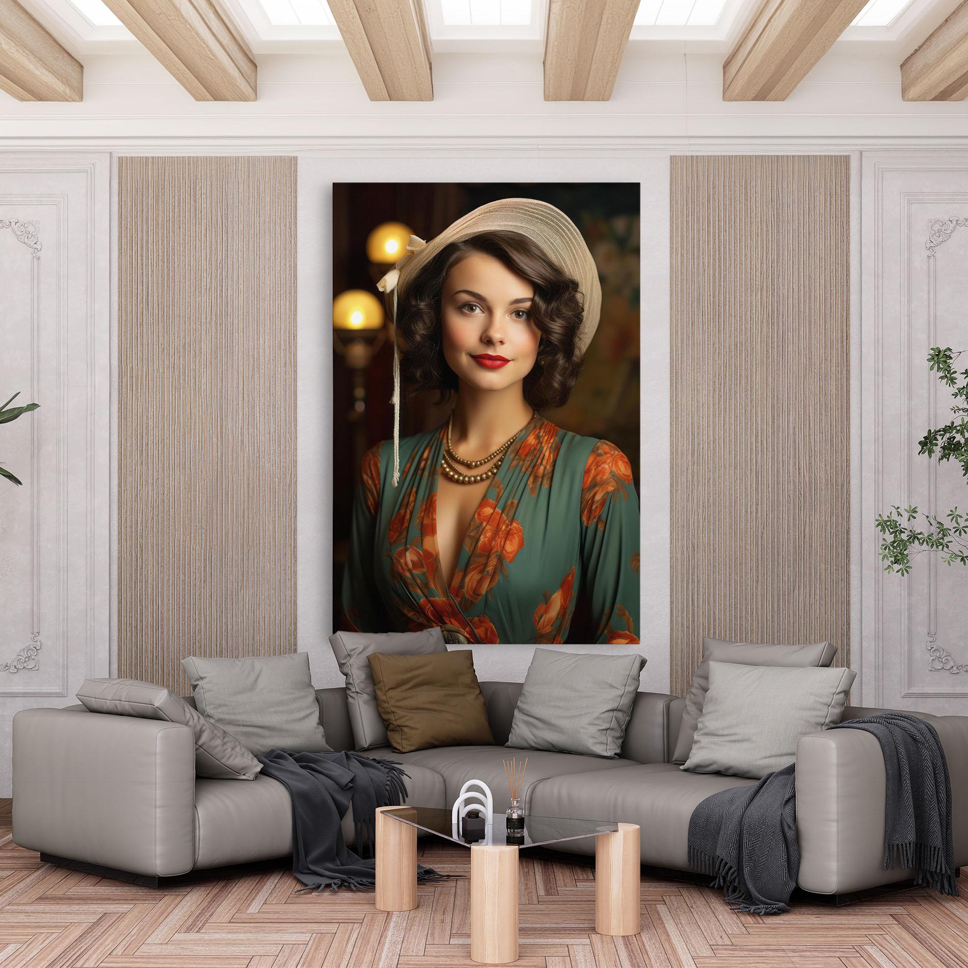 Leinwandbild Green Orange Blouse mockup 6