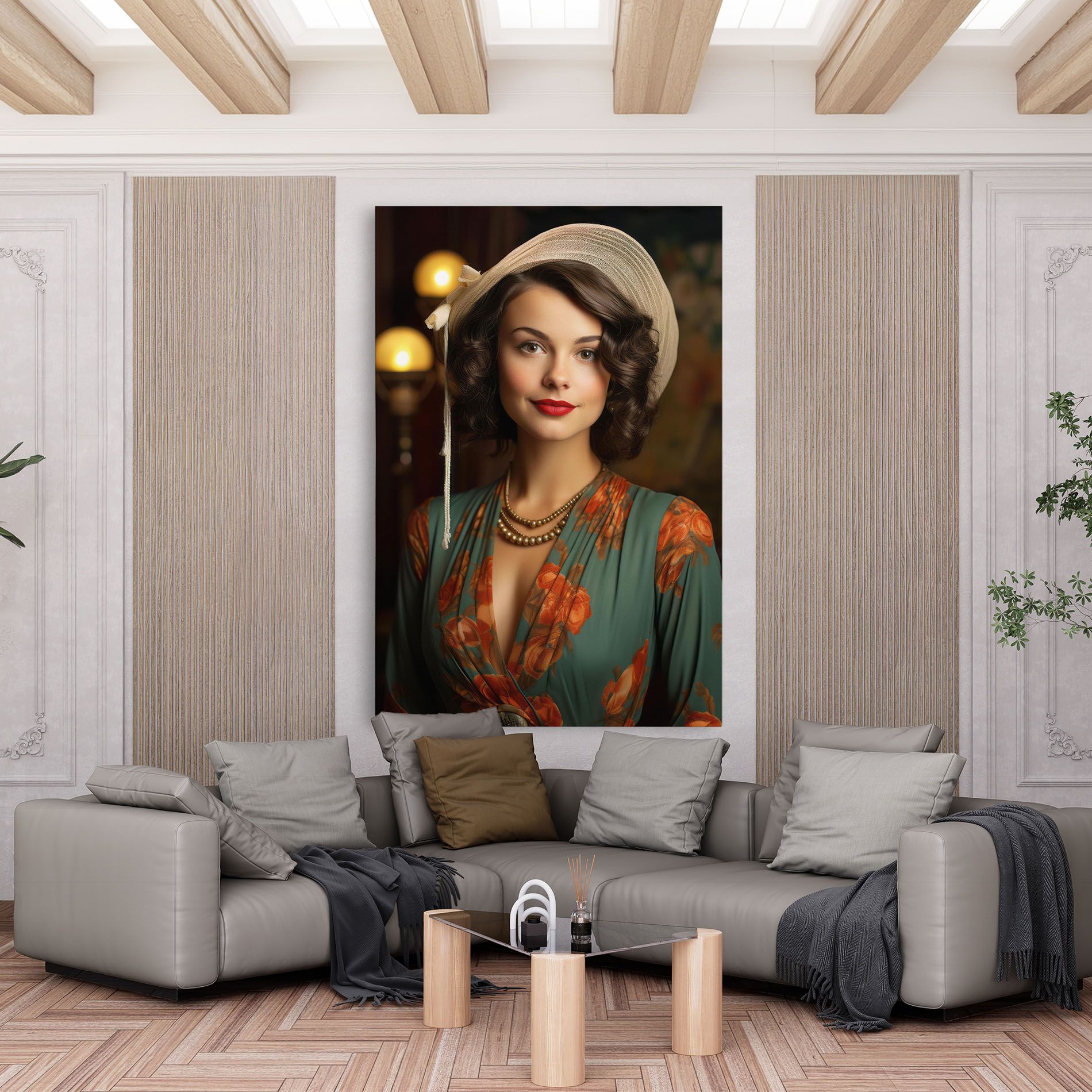 Green Orange Blouse mockup 6